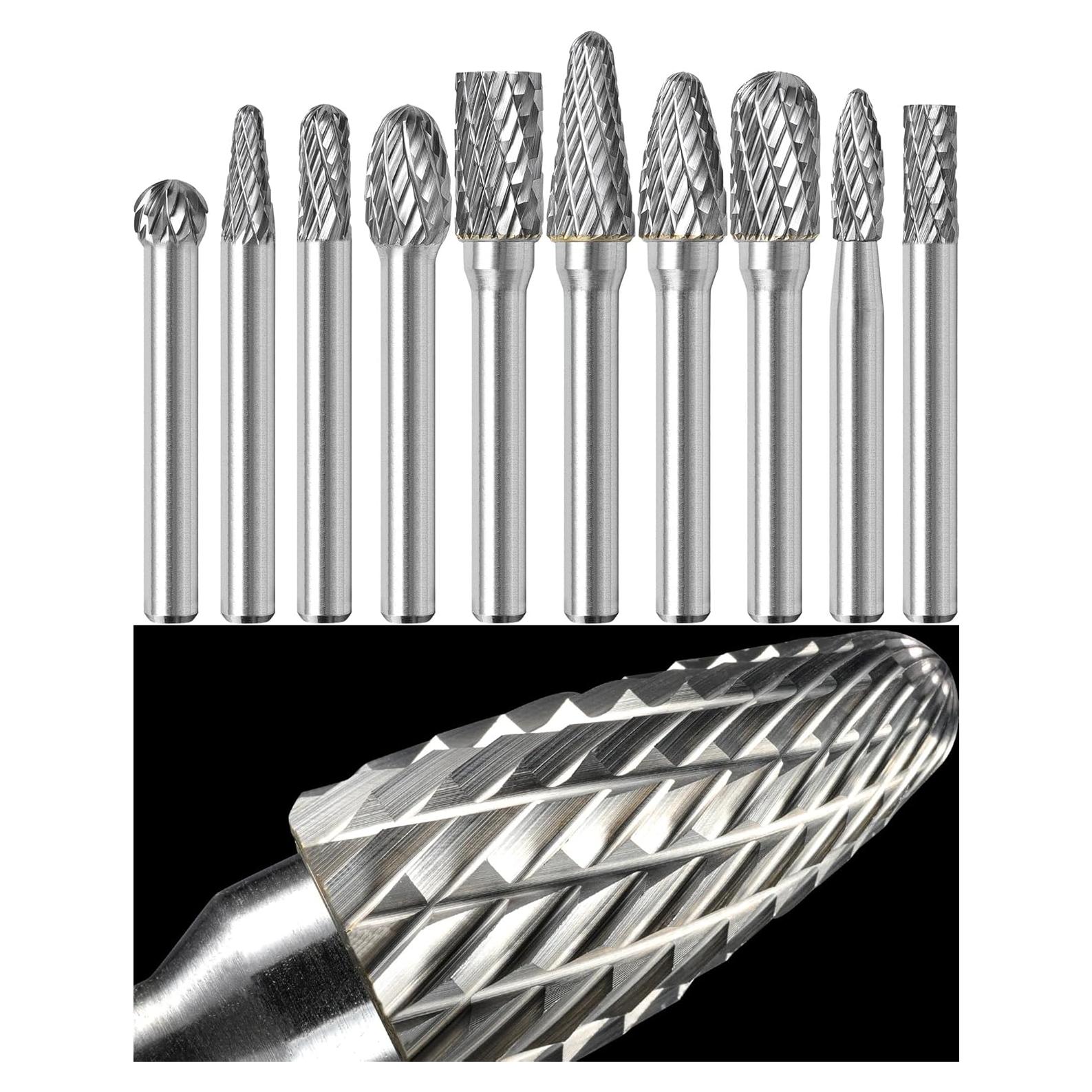 Juego de 10 Fresas de Carburo Sworker 6-10mm con Caja