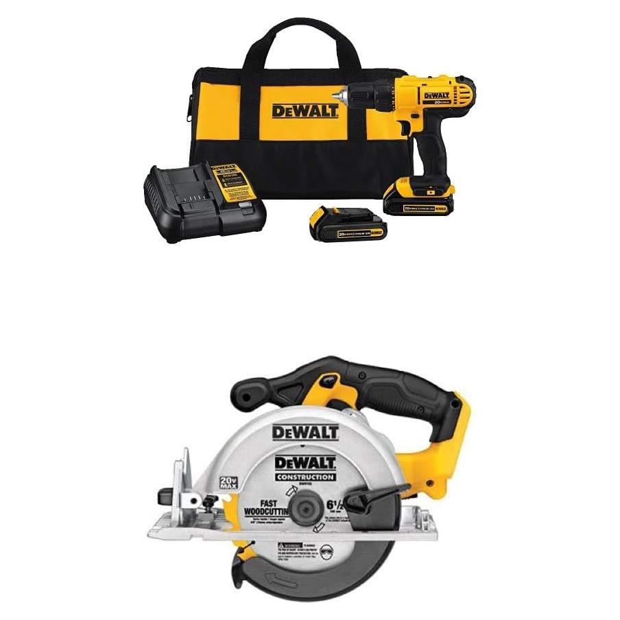 Taladro Inalámbrico DEWALT DCD771C2 20V con Sierra Circular
