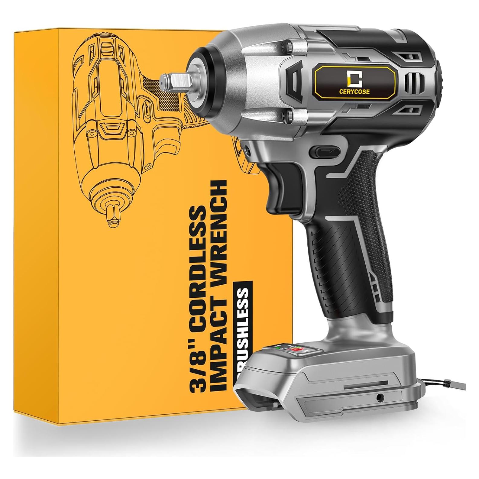 Llave de impacto inalámbrica Cerycose 3/8" 340N.m LED