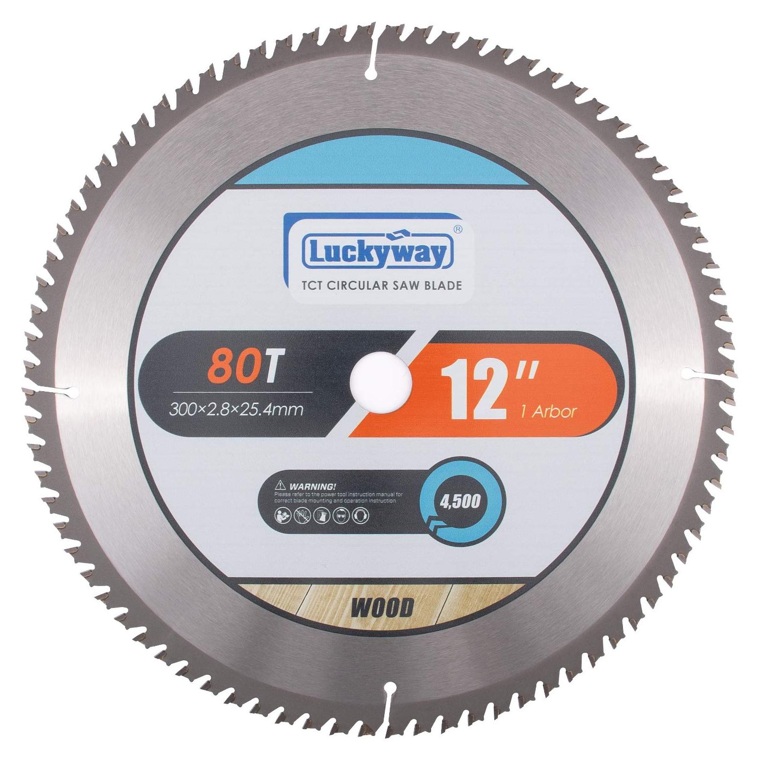 Hoja de sierra ingletadora Luckyway 30.5cm 80T TCT para madera