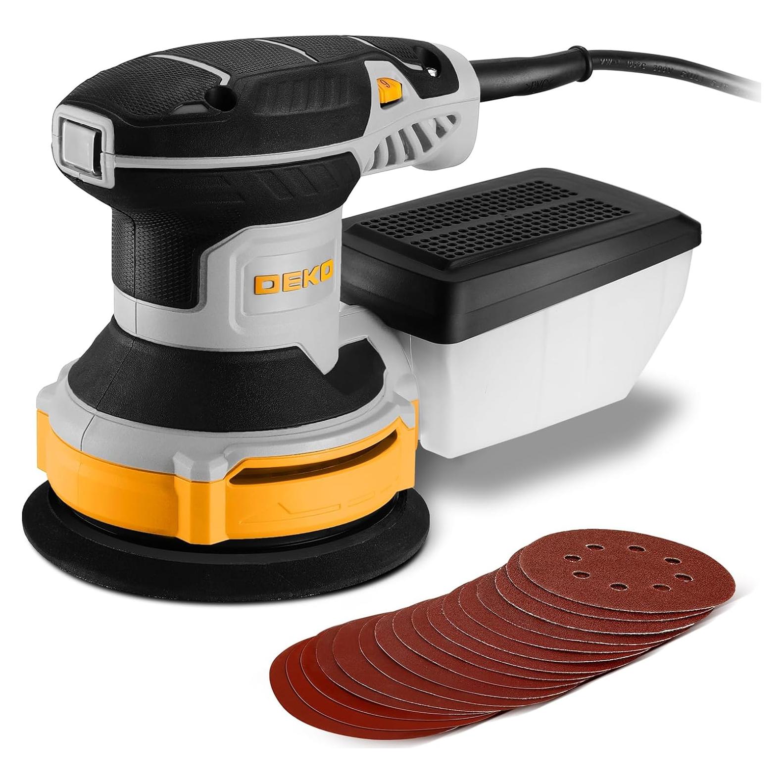Lijadora Orbital Eléctrica DEKOPRO 5" 6 Velocidades con Polvo