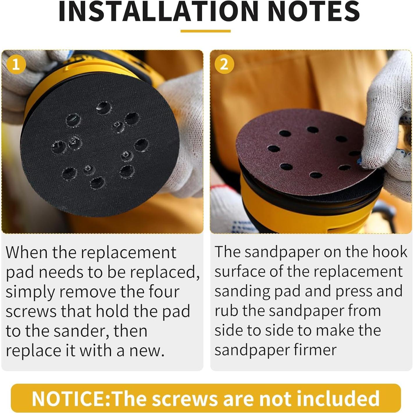 Pad de Lijadora Dewalt 5" Metal 2 Piezas Gancho y Bucle