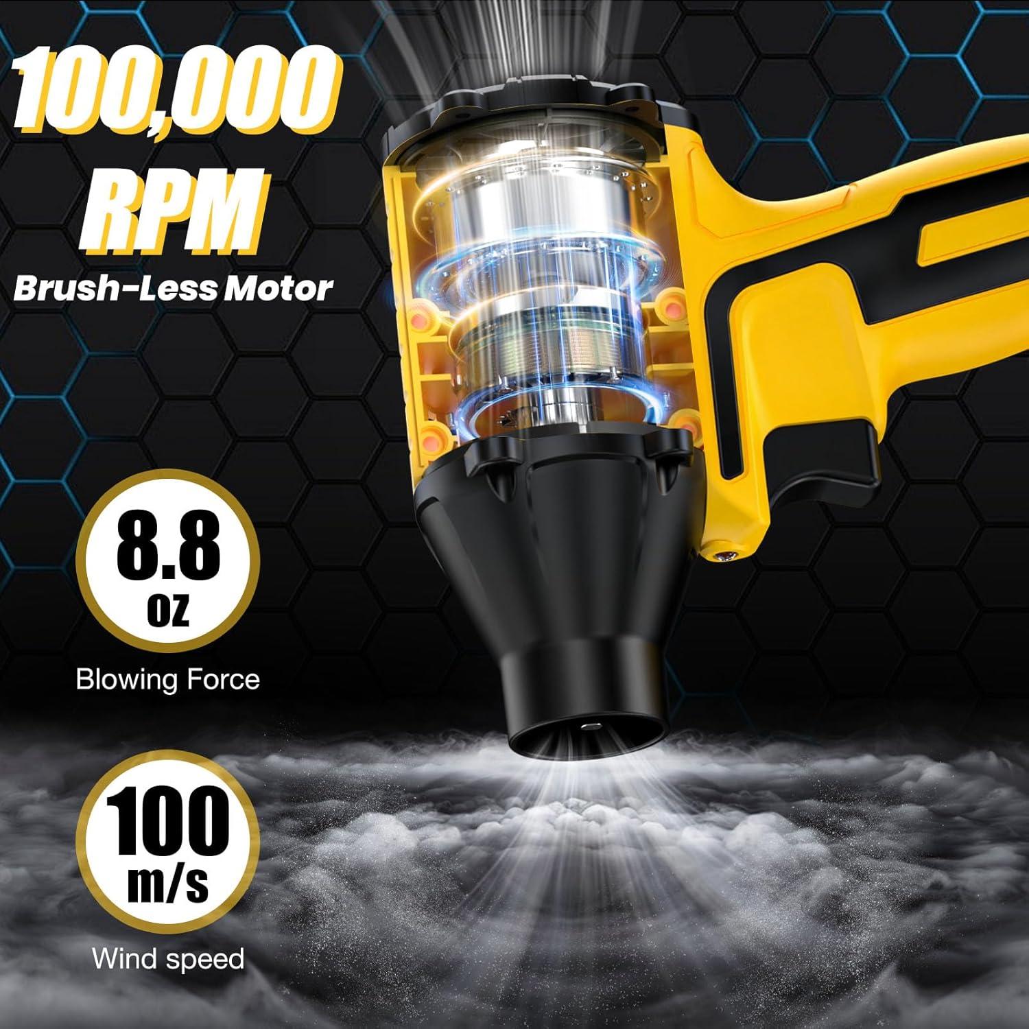 Soplador de Aire Ohyes 20V Sin Escobillas 440 MPH Ligero