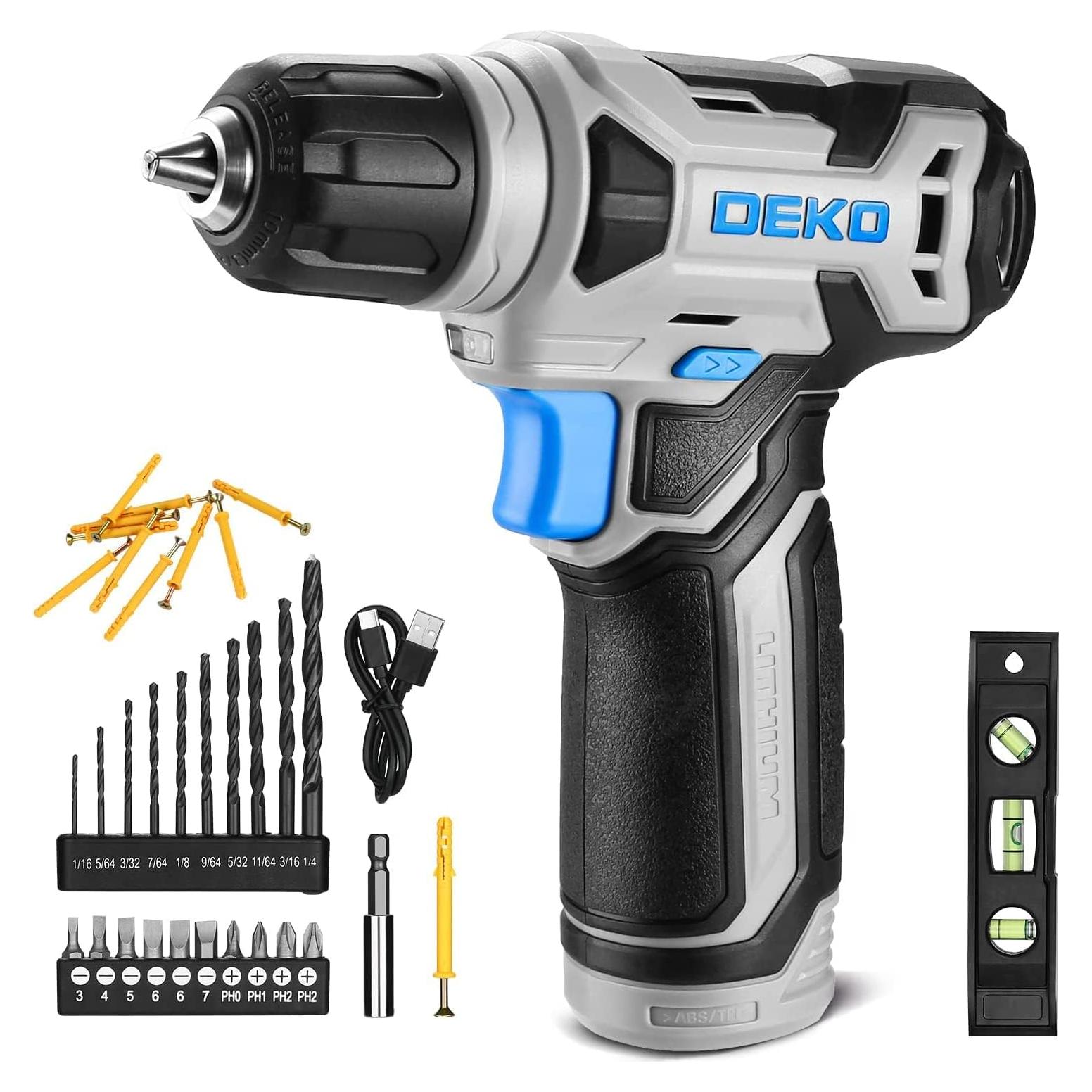 Taladro Inalámbrico DEKOPRO 8V con 42 Accesorios