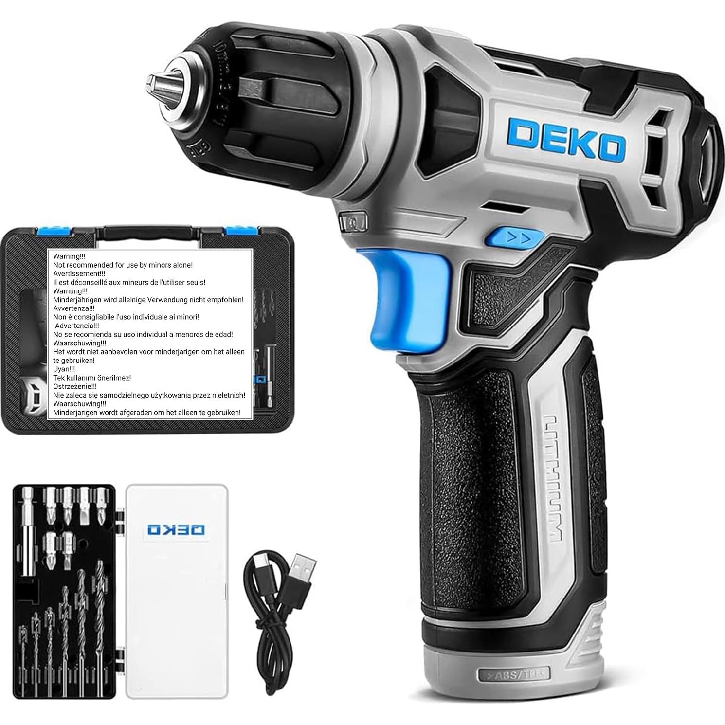 Taladro Inalámbrico DEKOPRO 8V con 42 Accesorios