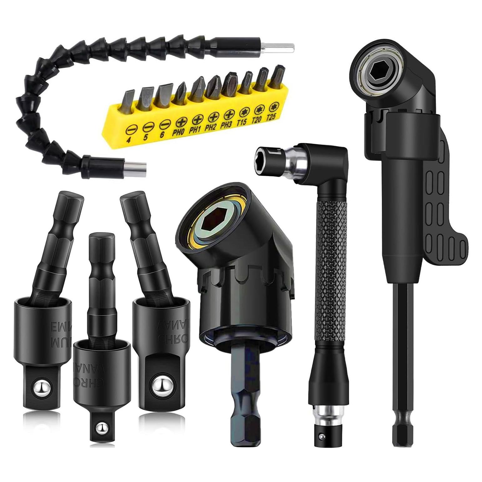 Extensión de Broca Flexible CIGOTU 17 Piezas con Adaptadores