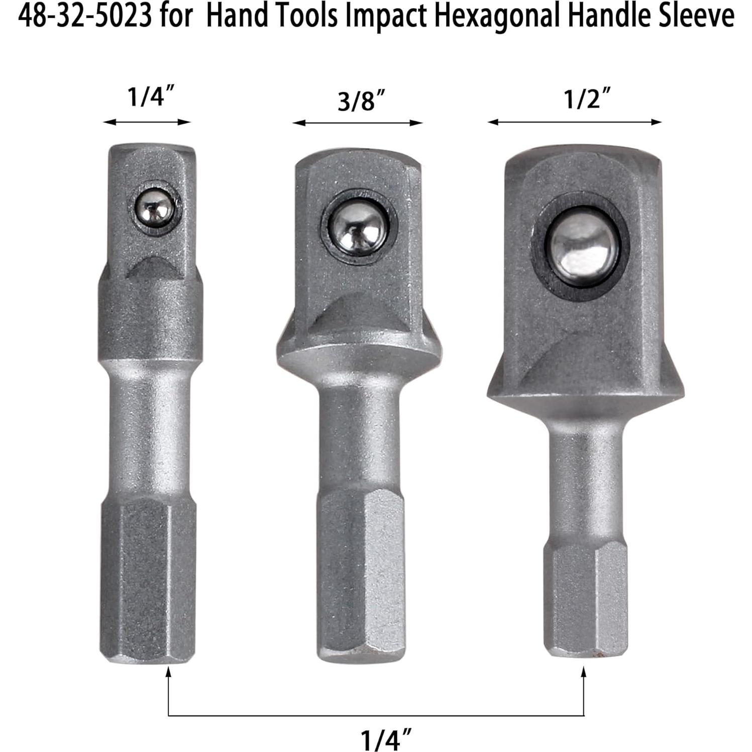 Juego de Enchufes Insertables Dewalt 20V 3 Pcs Hexagonal