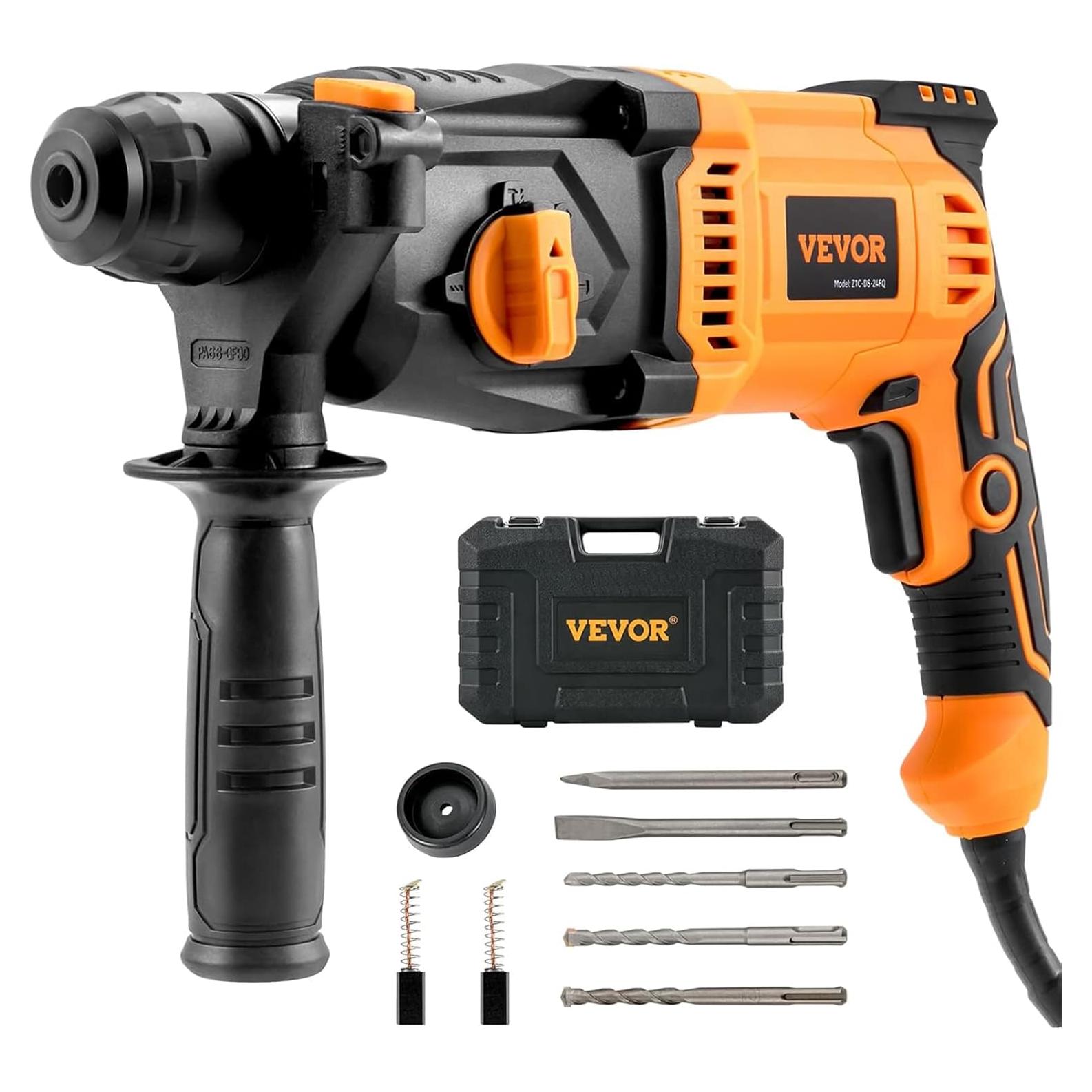 Taladro Rotomartillo VEVOR SDS-Plus 800W 2.54cm 8A