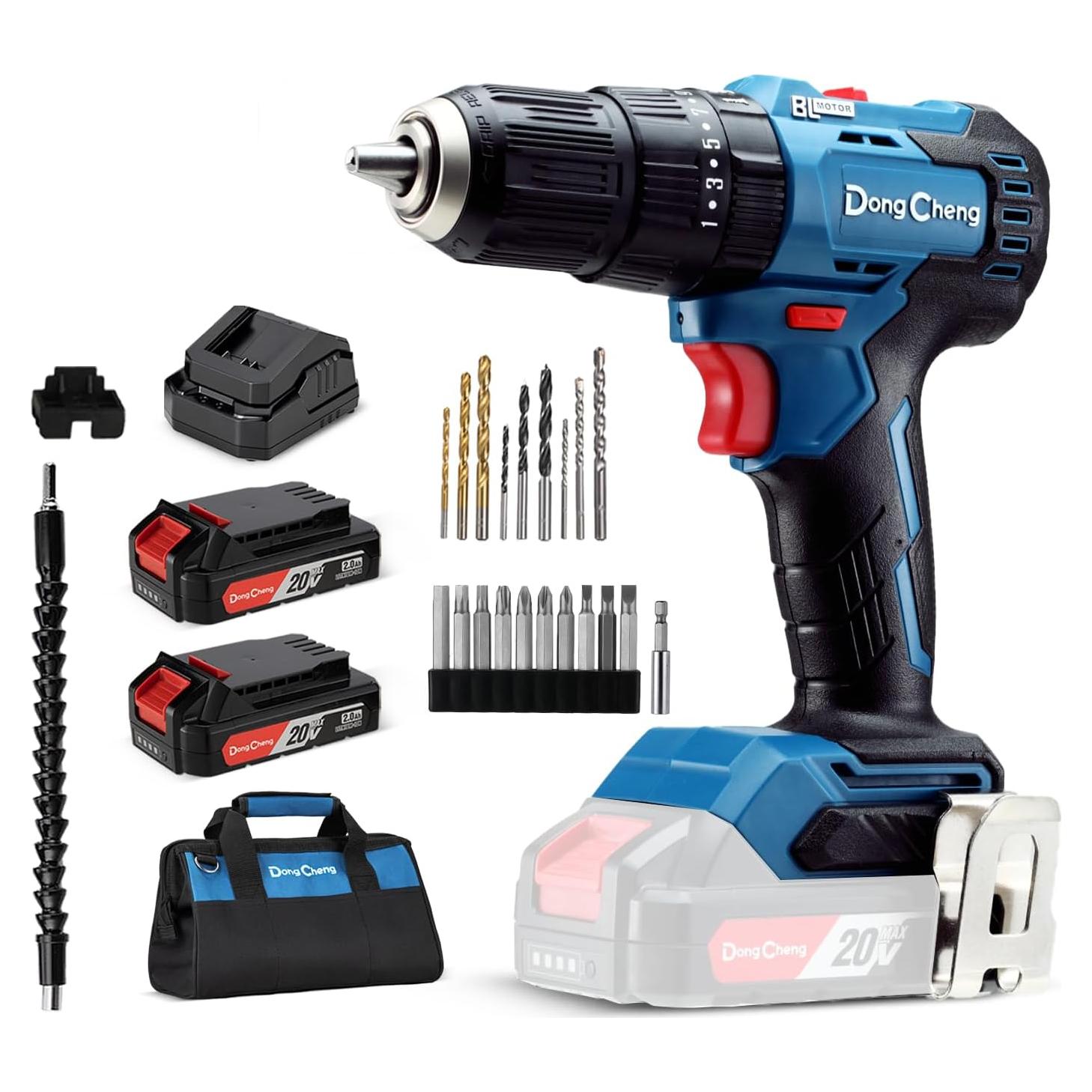 Taladro de Percusión Dong Cheng 20V Sin Escobillas 443 Nm