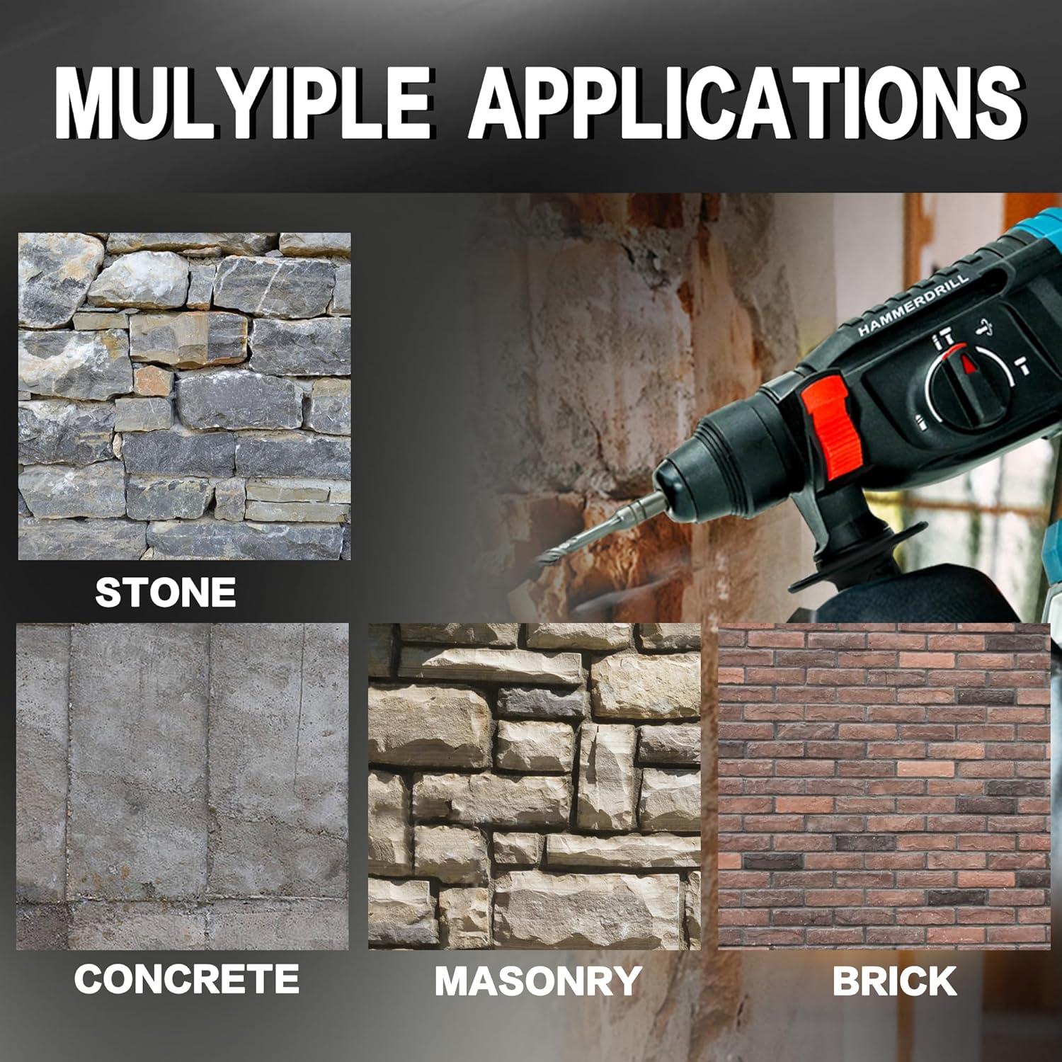 Juego de 17 Brocas y Cinceles GMTOOLS SDS Plus para Concreto