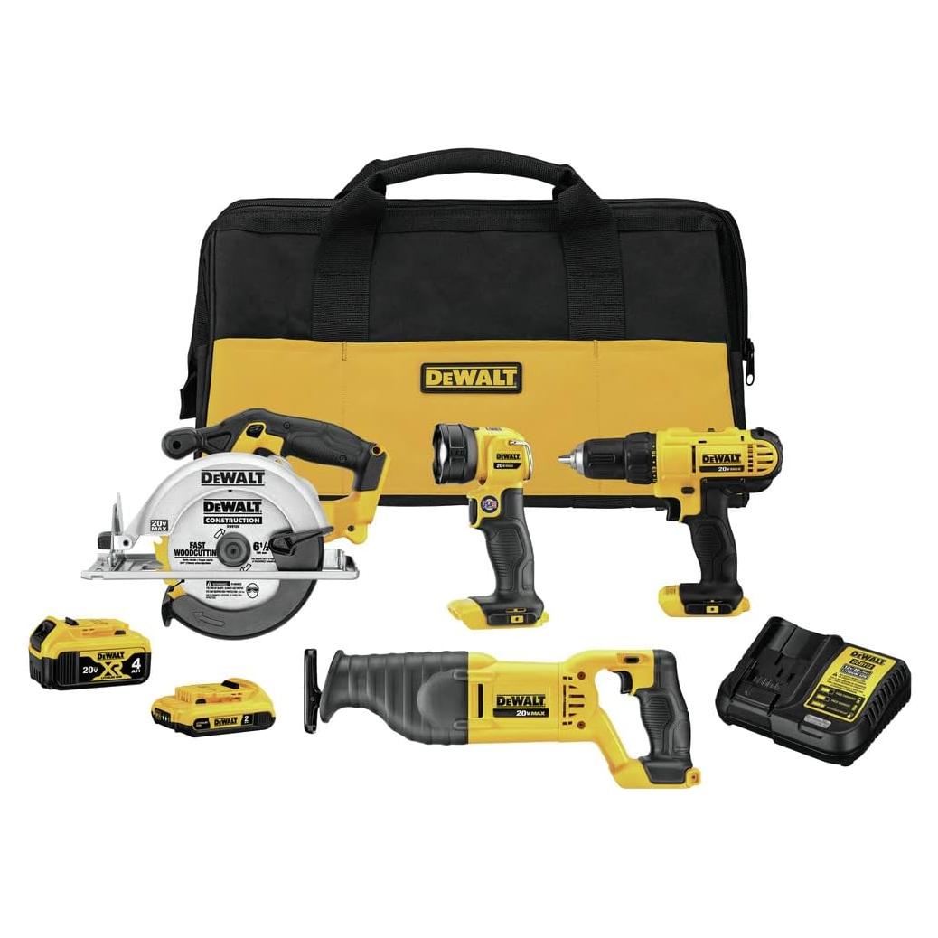 Kit DEWALT 20V MAX de 4 Herramientas Inalámbricas