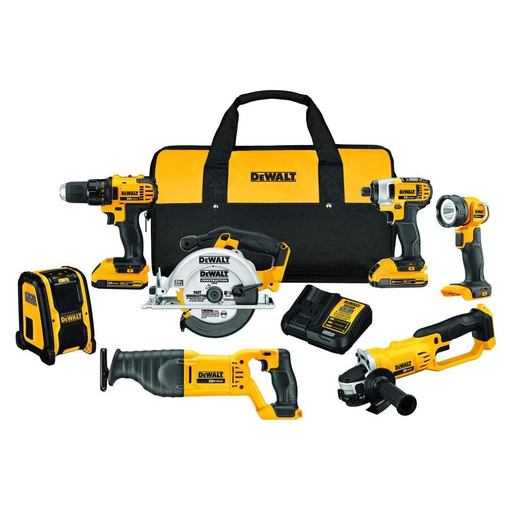 Kit de Herramientas Inalámbricas DEWALT 20V MAX 7 Piezas