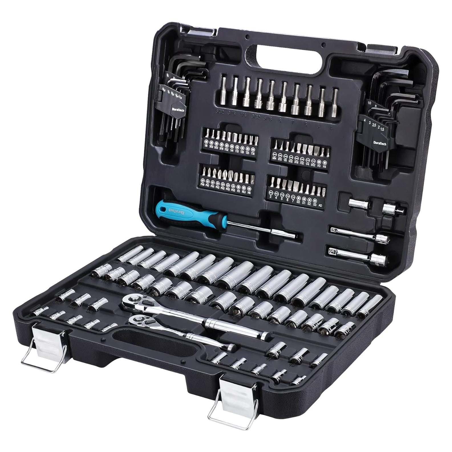 Kit de Herramientas Mecánicas DURATECH 121 Piezas con Caja