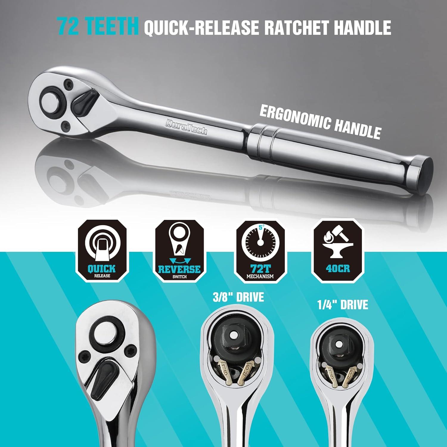 Kit de Herramientas Mecánicas DURATECH 121 Piezas con Caja