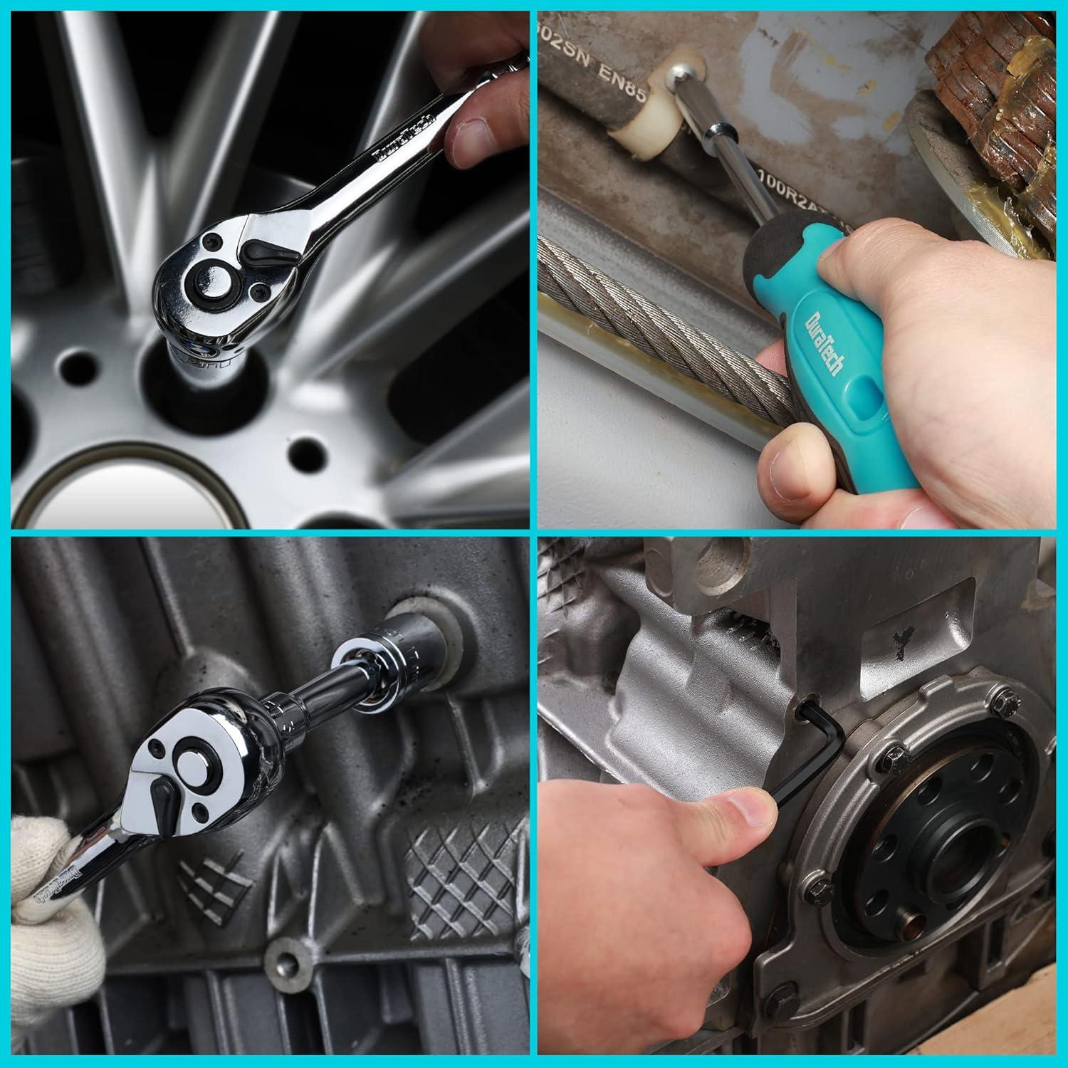 Kit de Herramientas Mecánicas DURATECH 121 Piezas con Caja