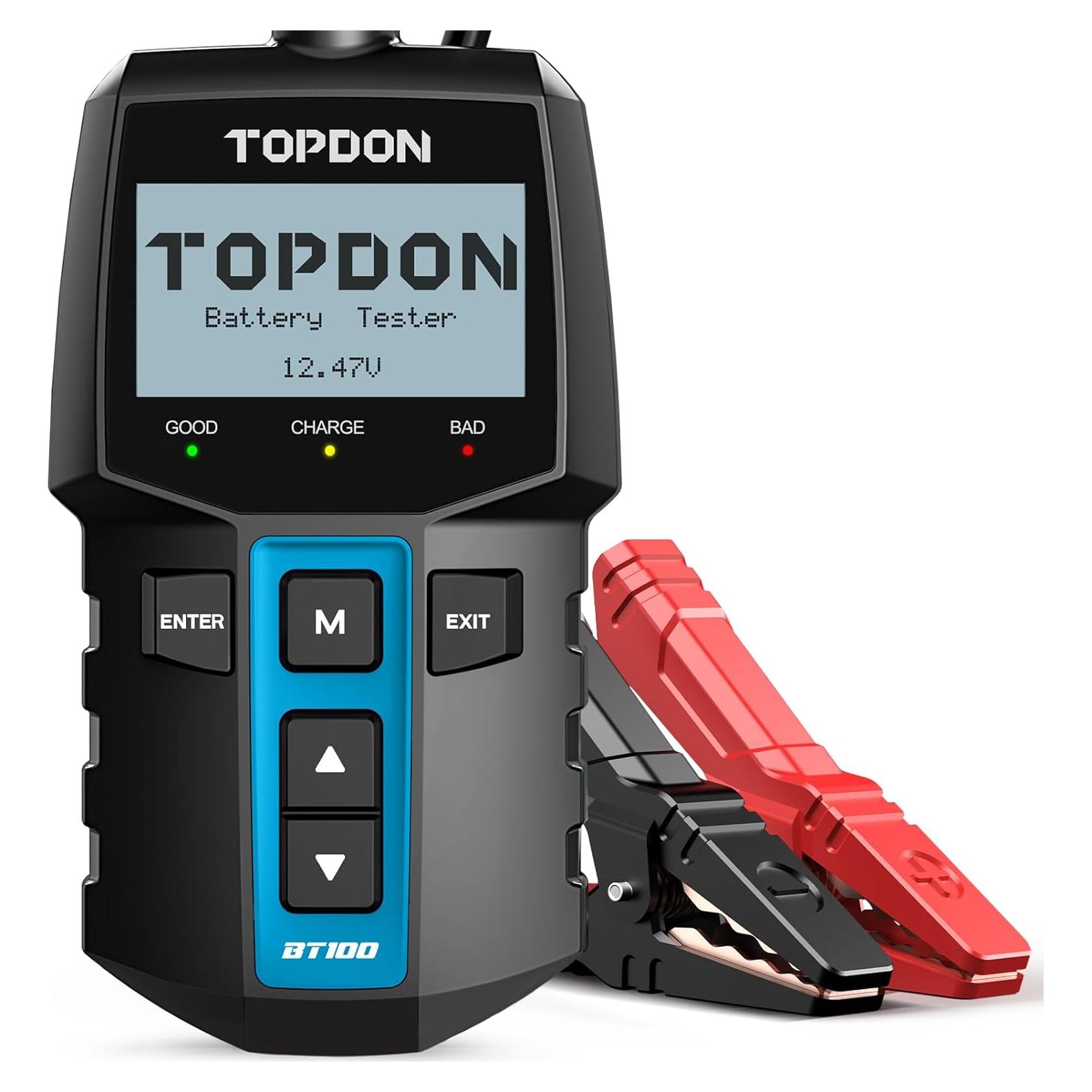 Probador de Batería TOPDON BT100 12V para Autos y Barcos
