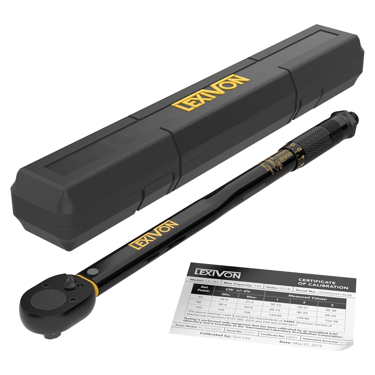 Llave de Torque LEXIVON 1/2" 10-150 Ft-Lb 13.6-203.5 Nm