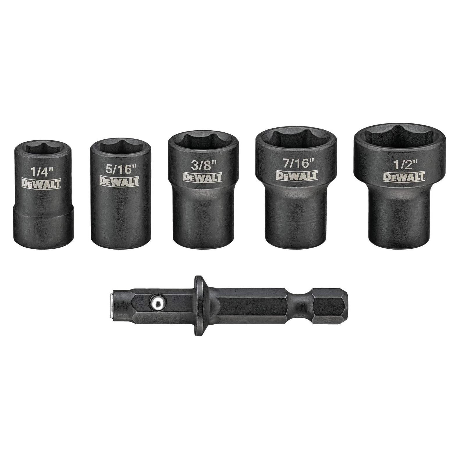 Juego de Destornilladores de Tuerca DEWALT 5 Piezas Desmontable