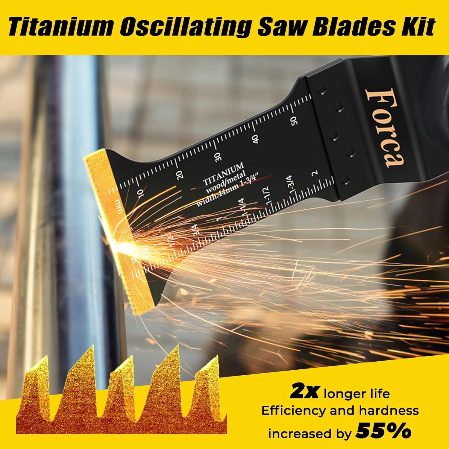 Cuchillas Oscilantes Forca 25pcs Titanio Corte Metal Madera