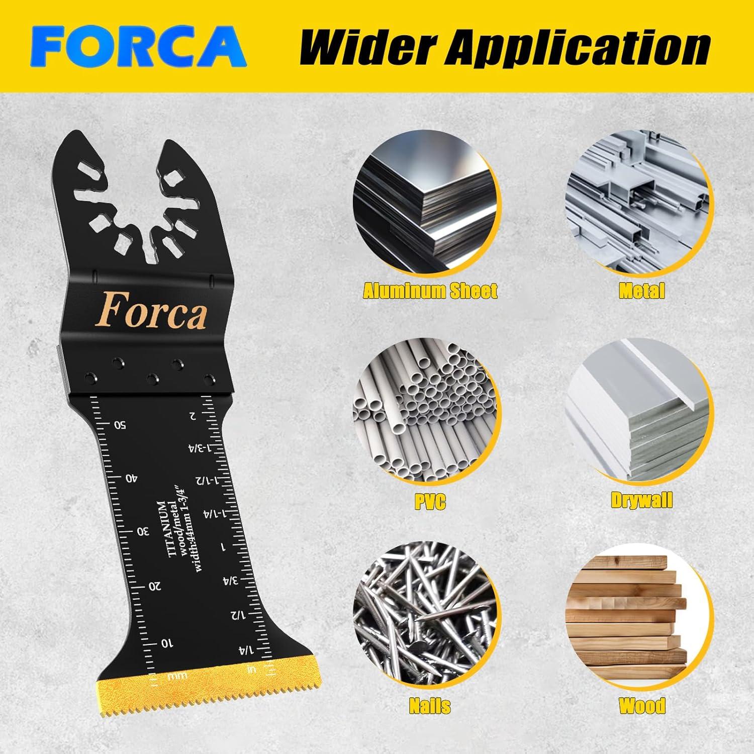 Cuchillas Oscilantes Forca 25pcs Titanio Corte Metal Madera