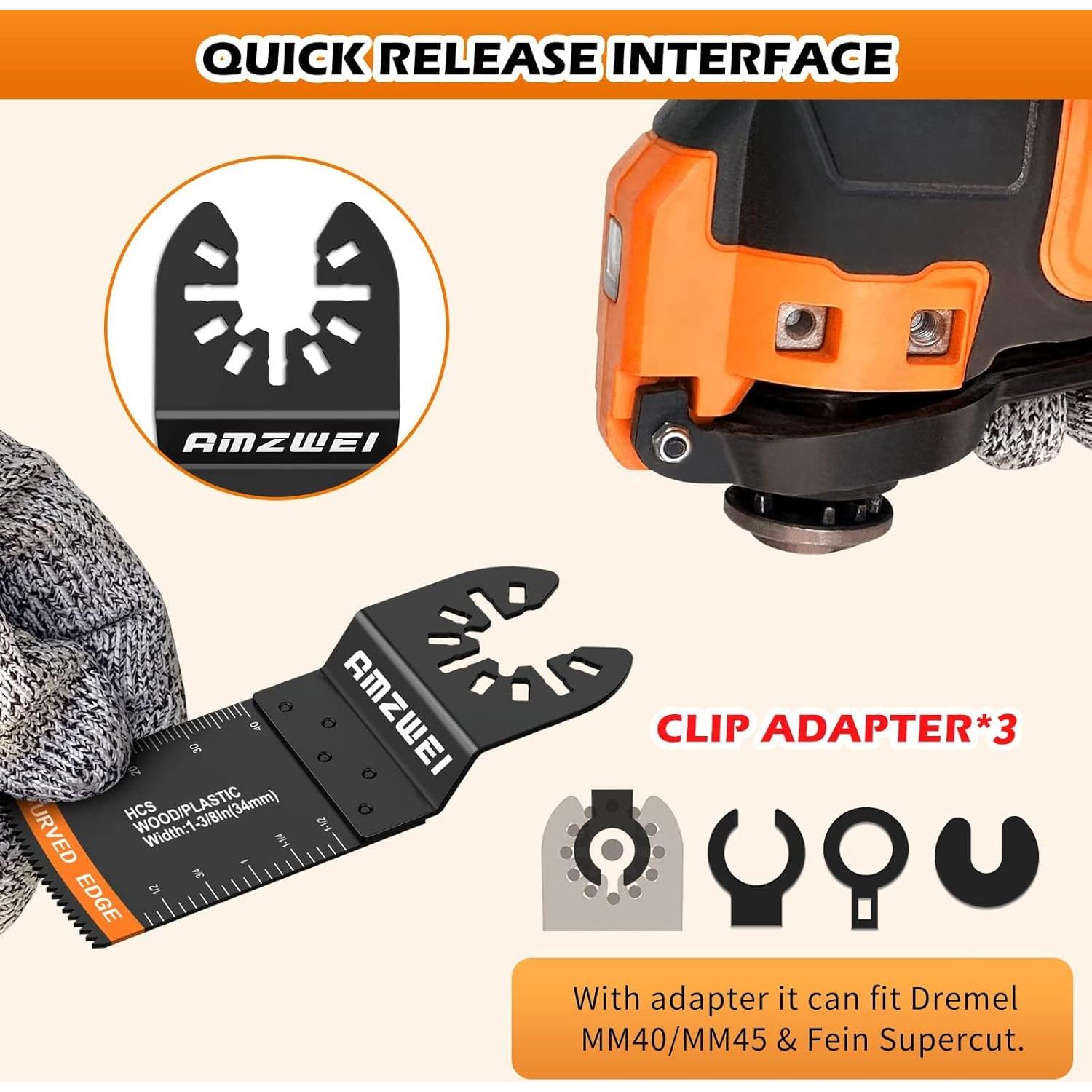 Kit 54 Piezas Cuchillas Oscilantes AMZWEI Universal