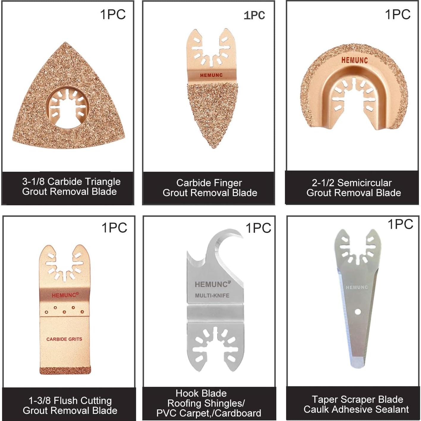 Kit de 118 Accesorios para Herramientas Oscilantes HEMUNC