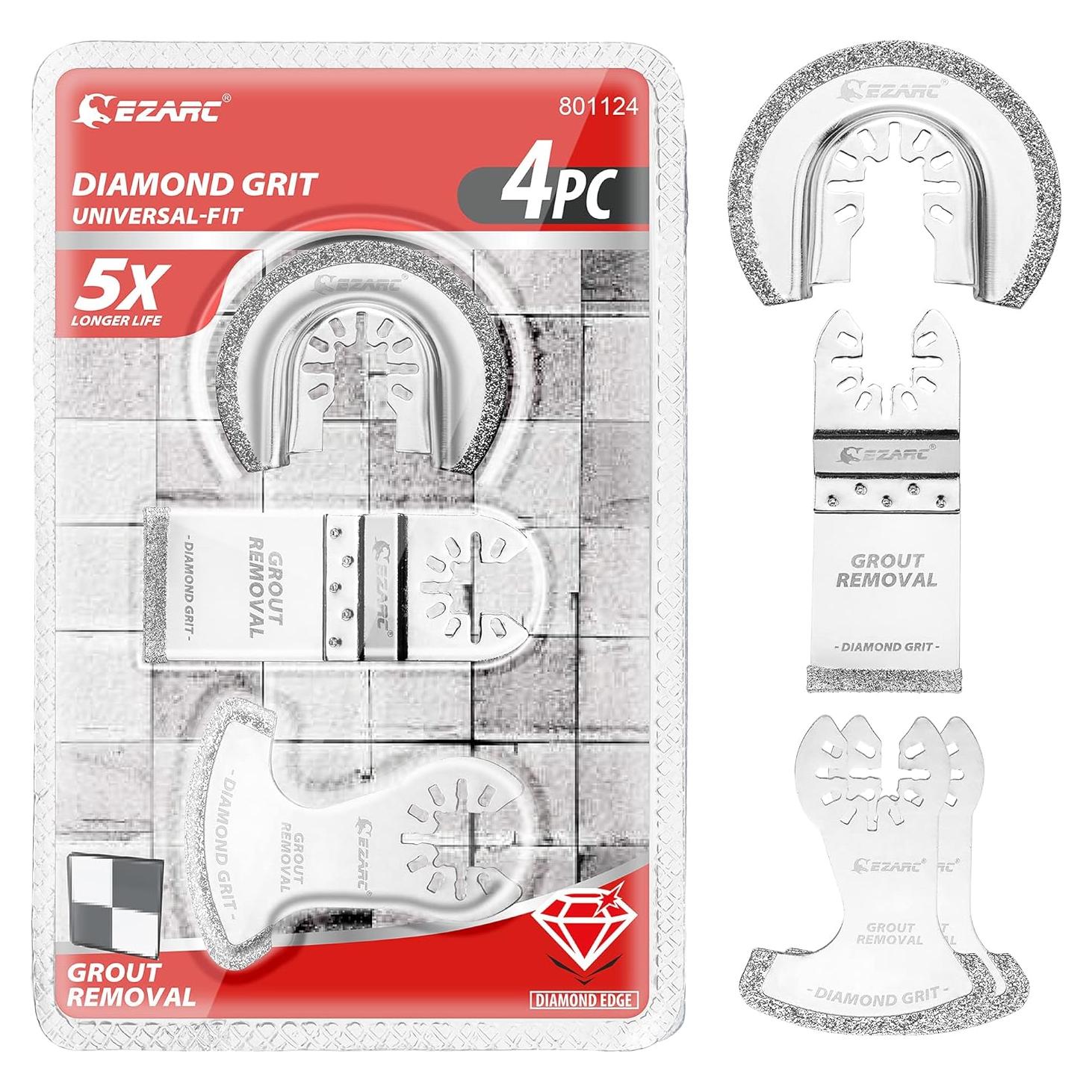 Juego de Hojas Oscilantes EZARC 4 Piezas para Corte de Mortero