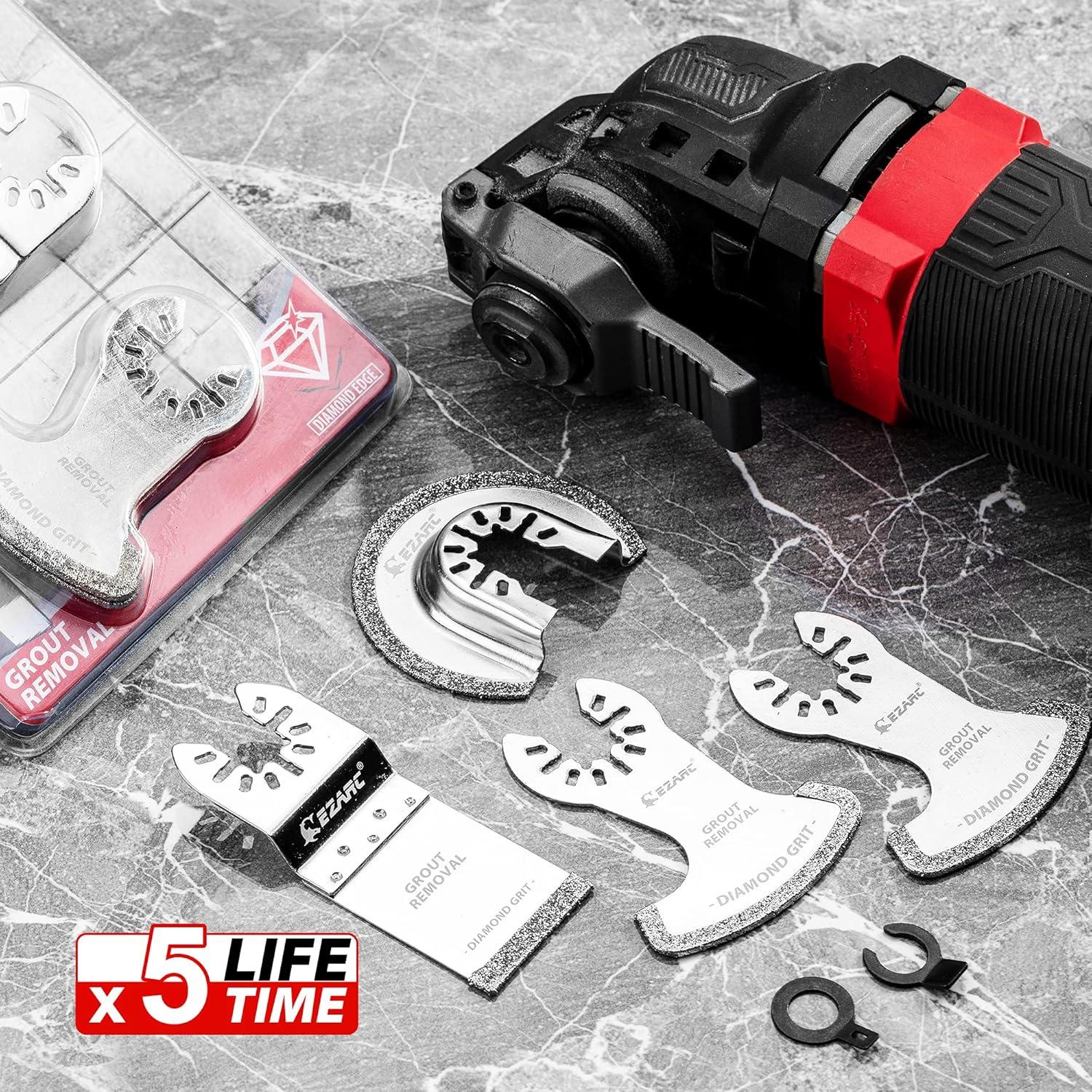 Juego de Hojas Oscilantes EZARC 4 Piezas para Corte de Mortero