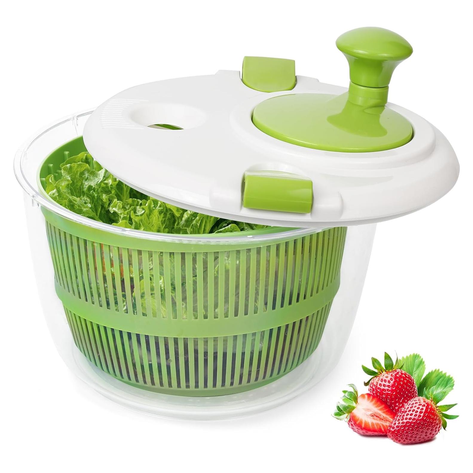 Espiralador de Ensalada XAYCDEHN 5 Cuartos Verde Blanco