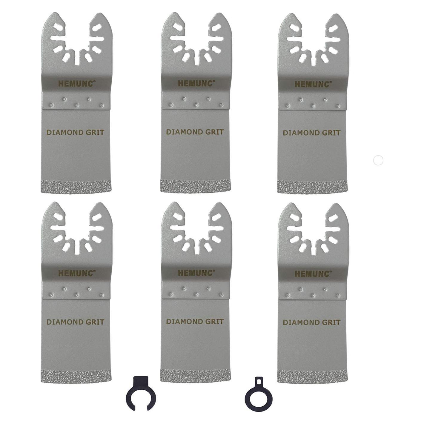 Hojas Oscilantes de Diamante HEMUNC 6 Piezas 3,49 cm