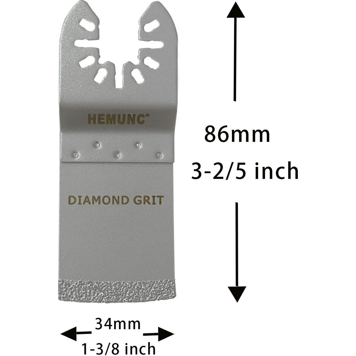 Hojas Oscilantes de Diamante HEMUNC 6 Piezas 3,49 cm