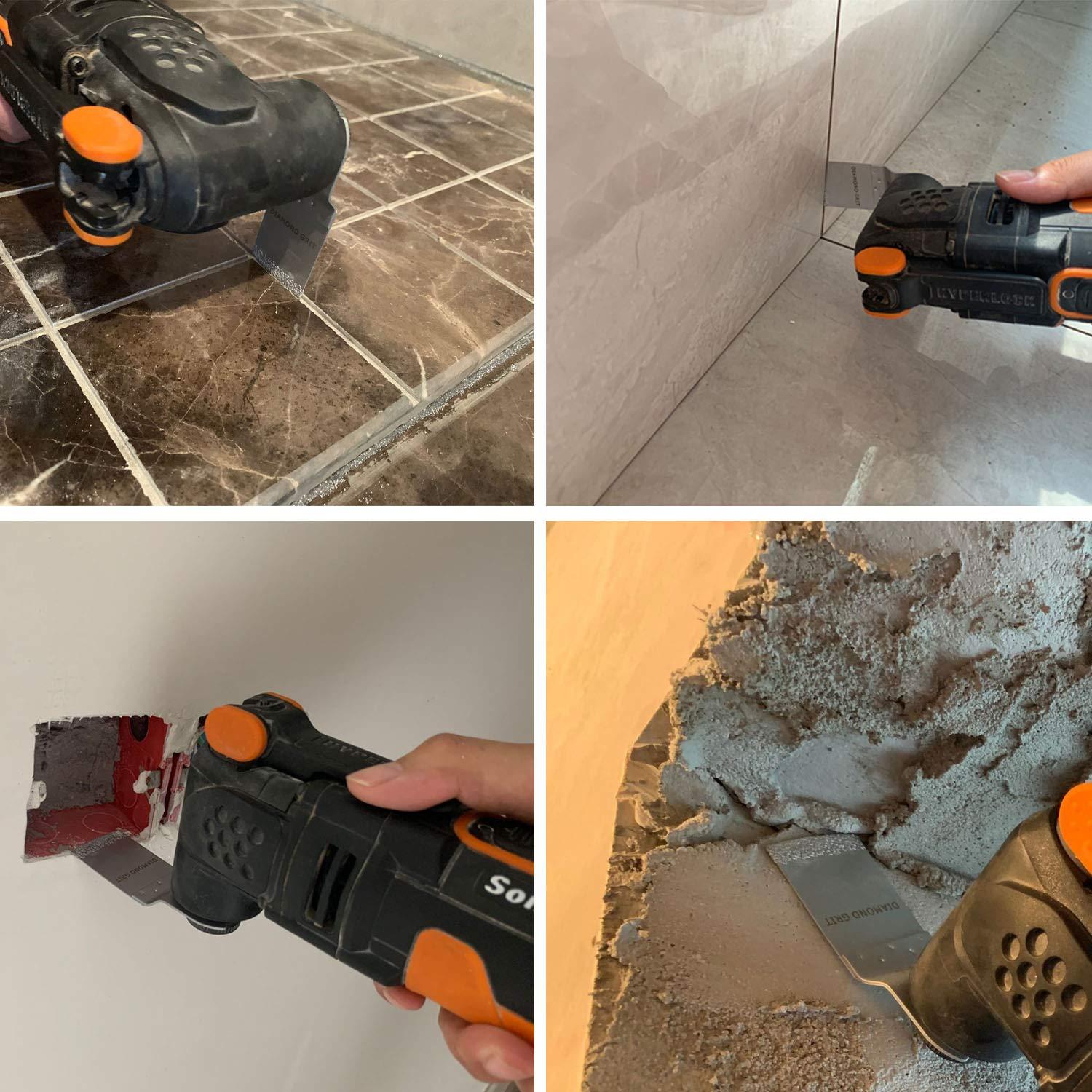 Hojas Oscilantes de Diamante HEMUNC 6 Piezas 3,49 cm