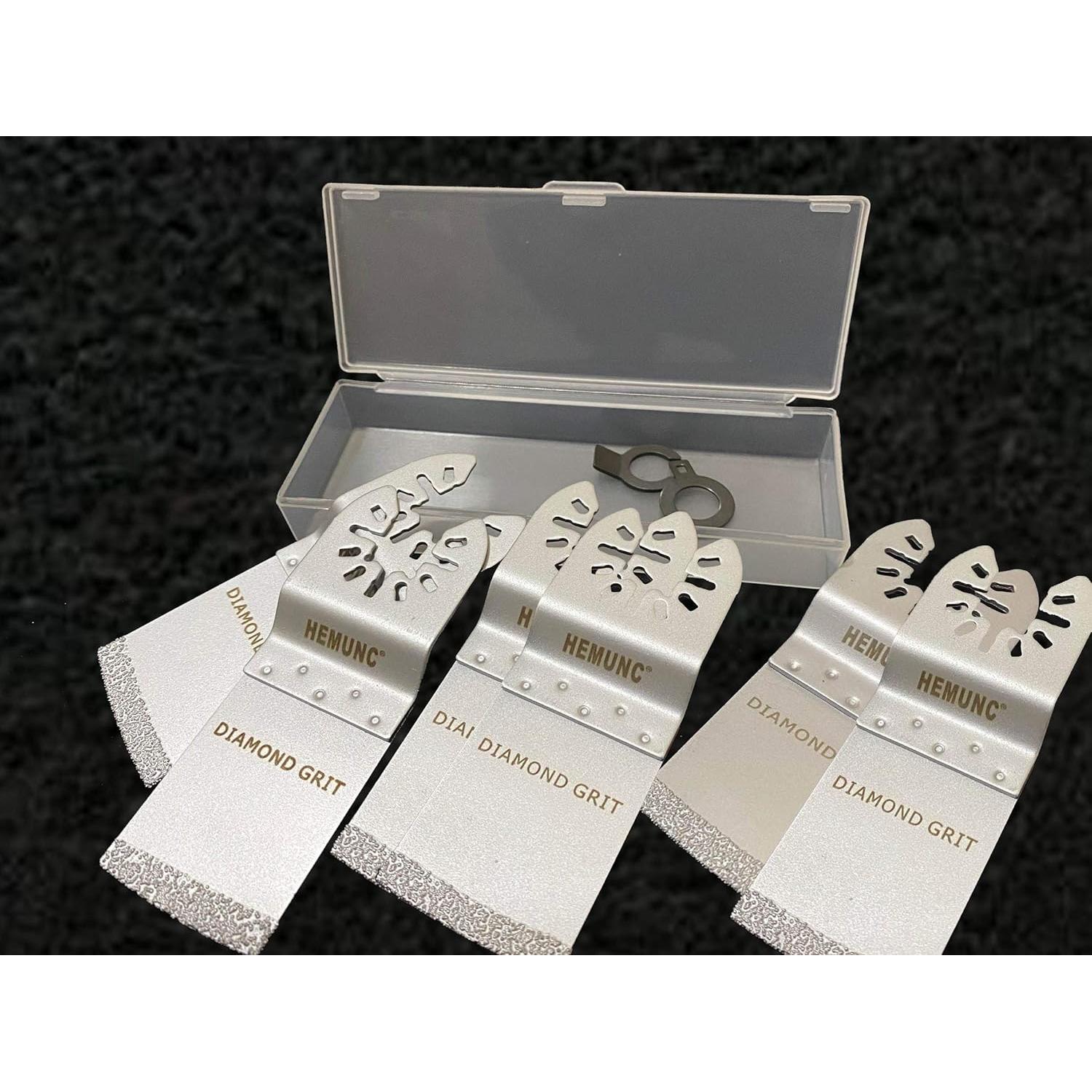 Hojas Oscilantes de Diamante HEMUNC 6 Piezas 3,49 cm