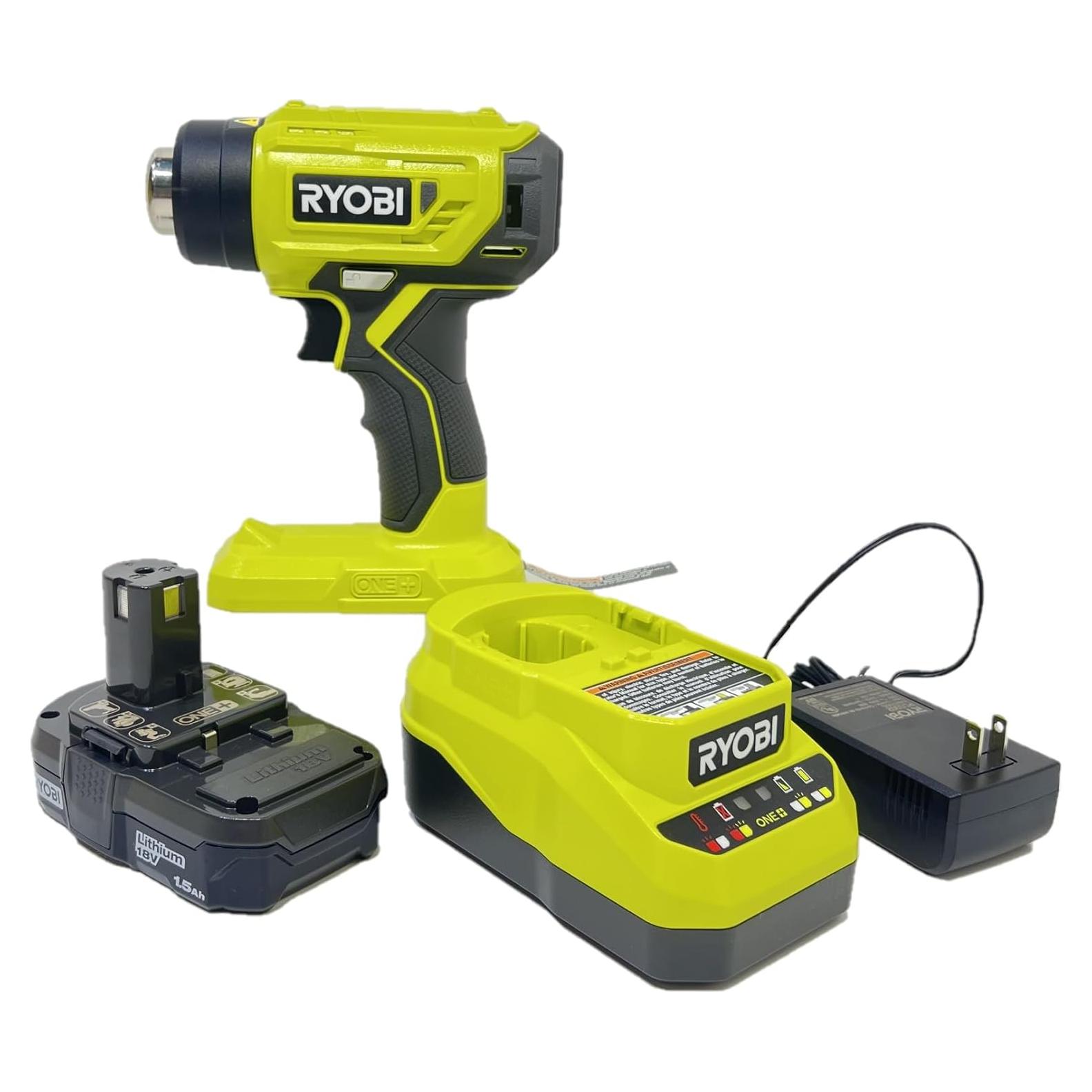 Pistola de Calor Inalámbrica RYOBI P3150 + Batería y Cargador