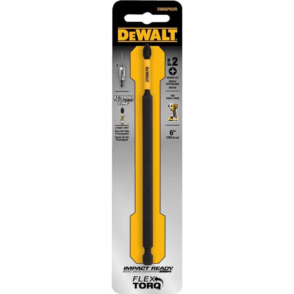 Punta de Impacto Phillips #2 DEWALT DWA6PH2IR 6"