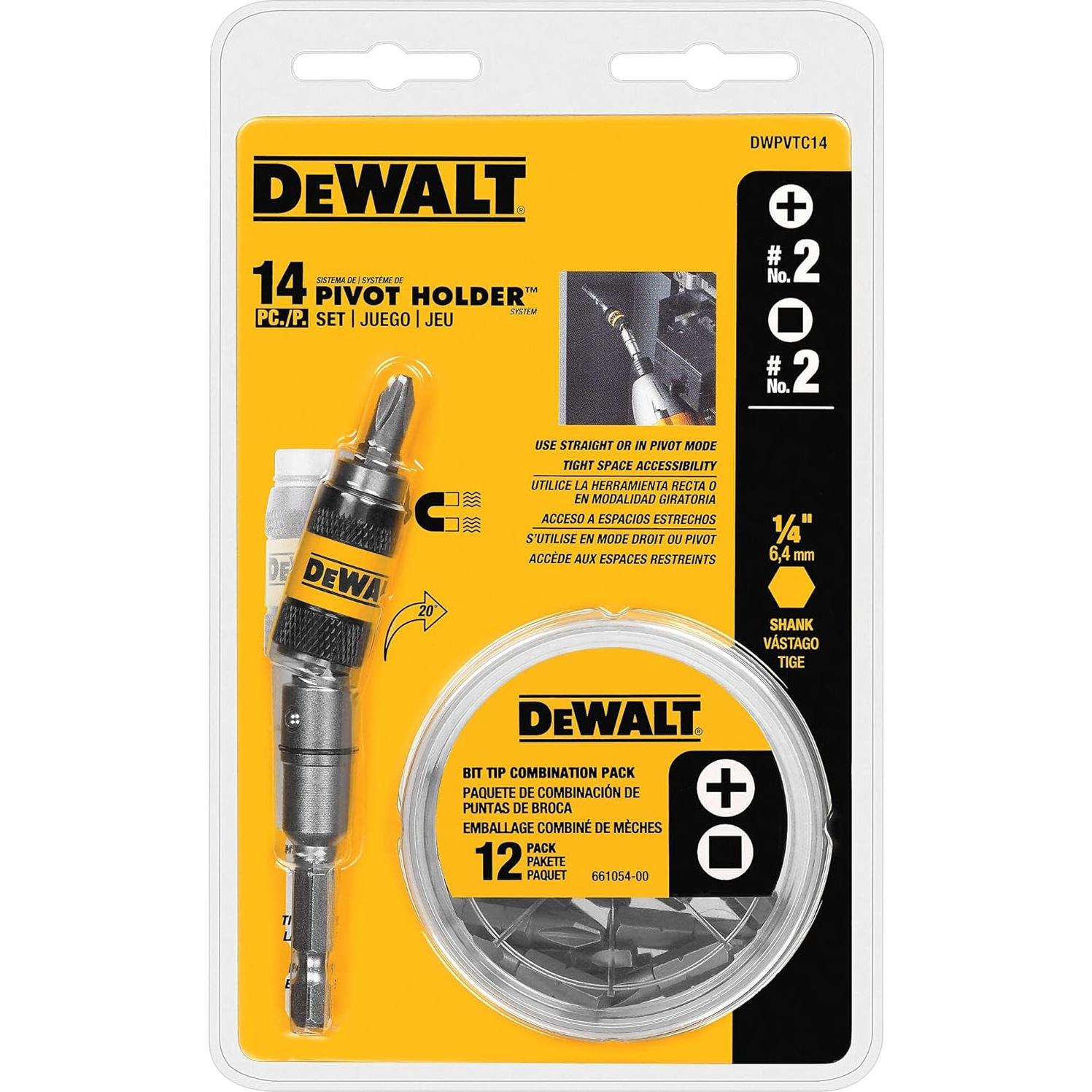 Juego de Portabits DEWALT DWPVTC14 con 14 Piezas