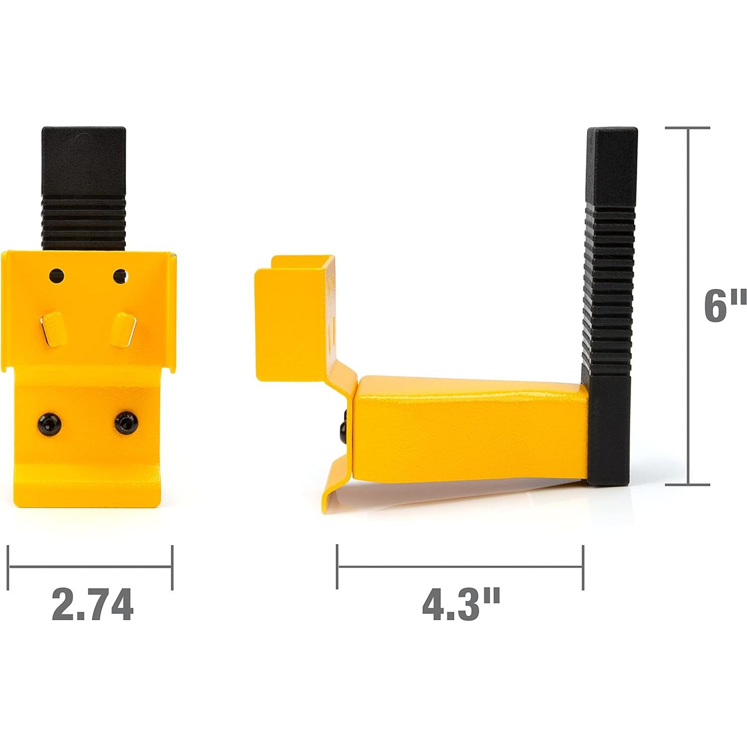 Cord Minder Bracket 2-Piece Storage Rack Accessory Set, Compatible with 4 and 6-foot Storage Racks, 50-lb Load Capacity for Set, Spring-Loaded, Locking Pins Included, Powder-Coated
