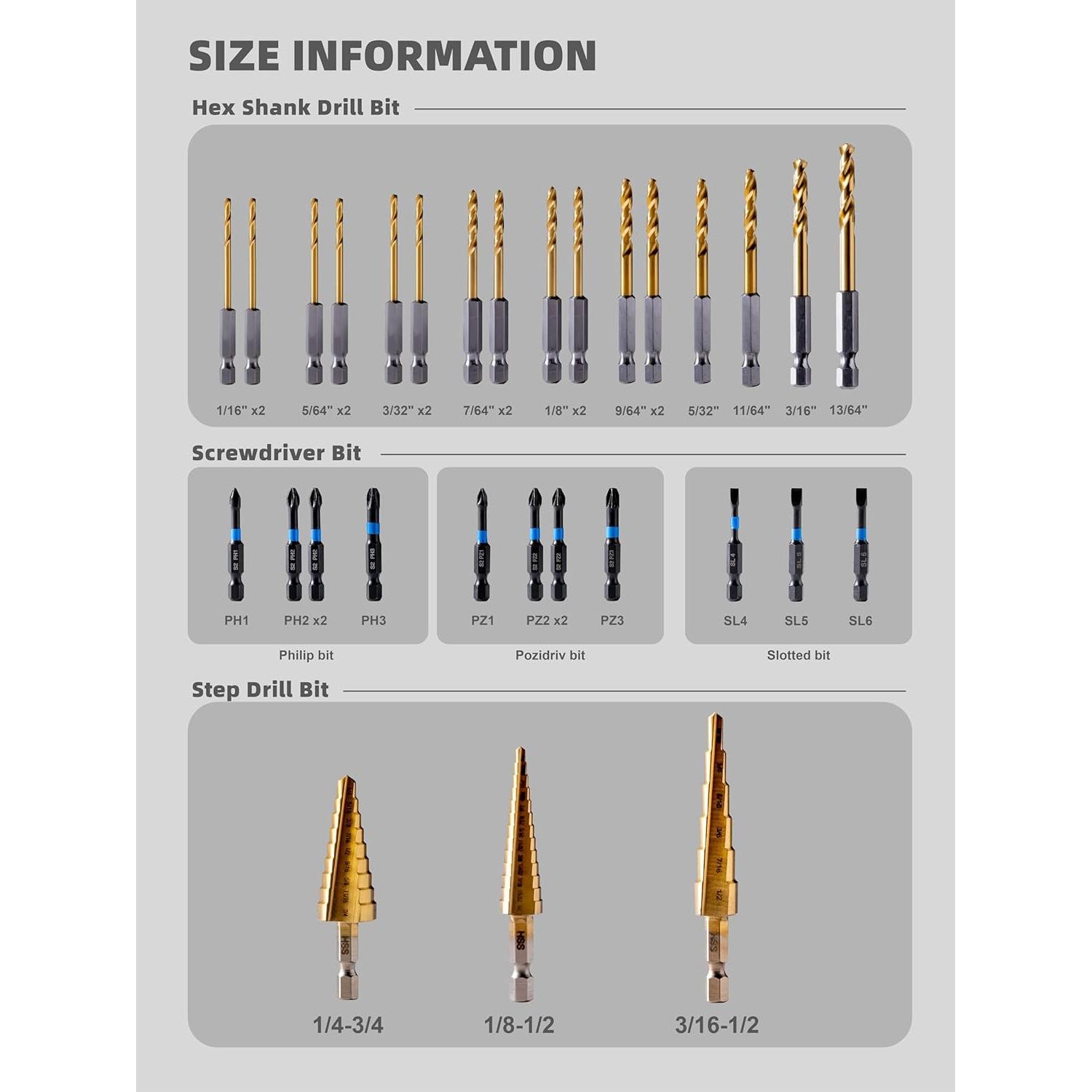 Juego de 30 Piezas de Puntas para Destornillador Highfire