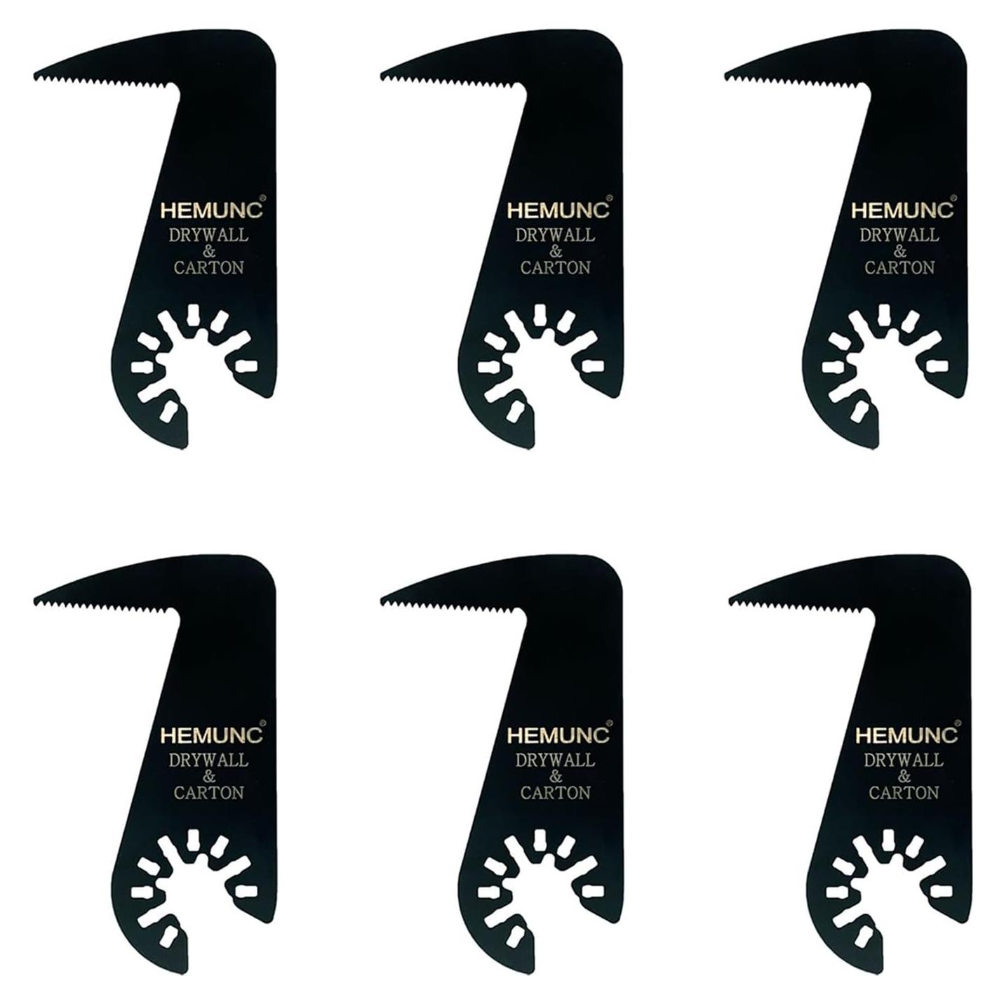 Cuchillas de Drywall HEMUNC 6 Piezas Acero al Carbono