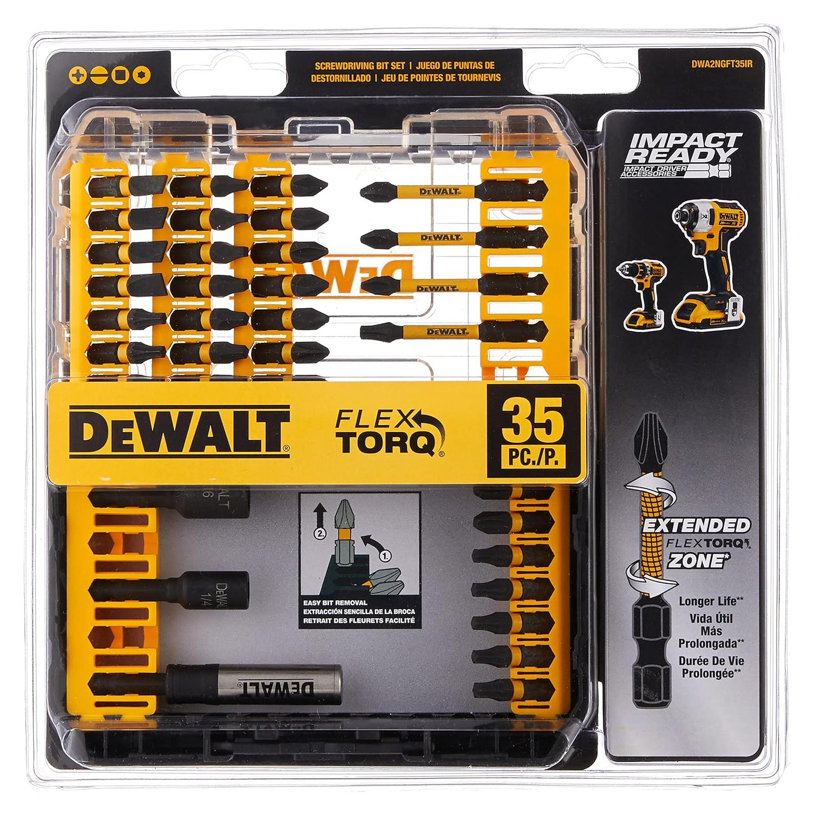 Juego de Puntas DEWALT 35 Piezas FlexTorq Impacto