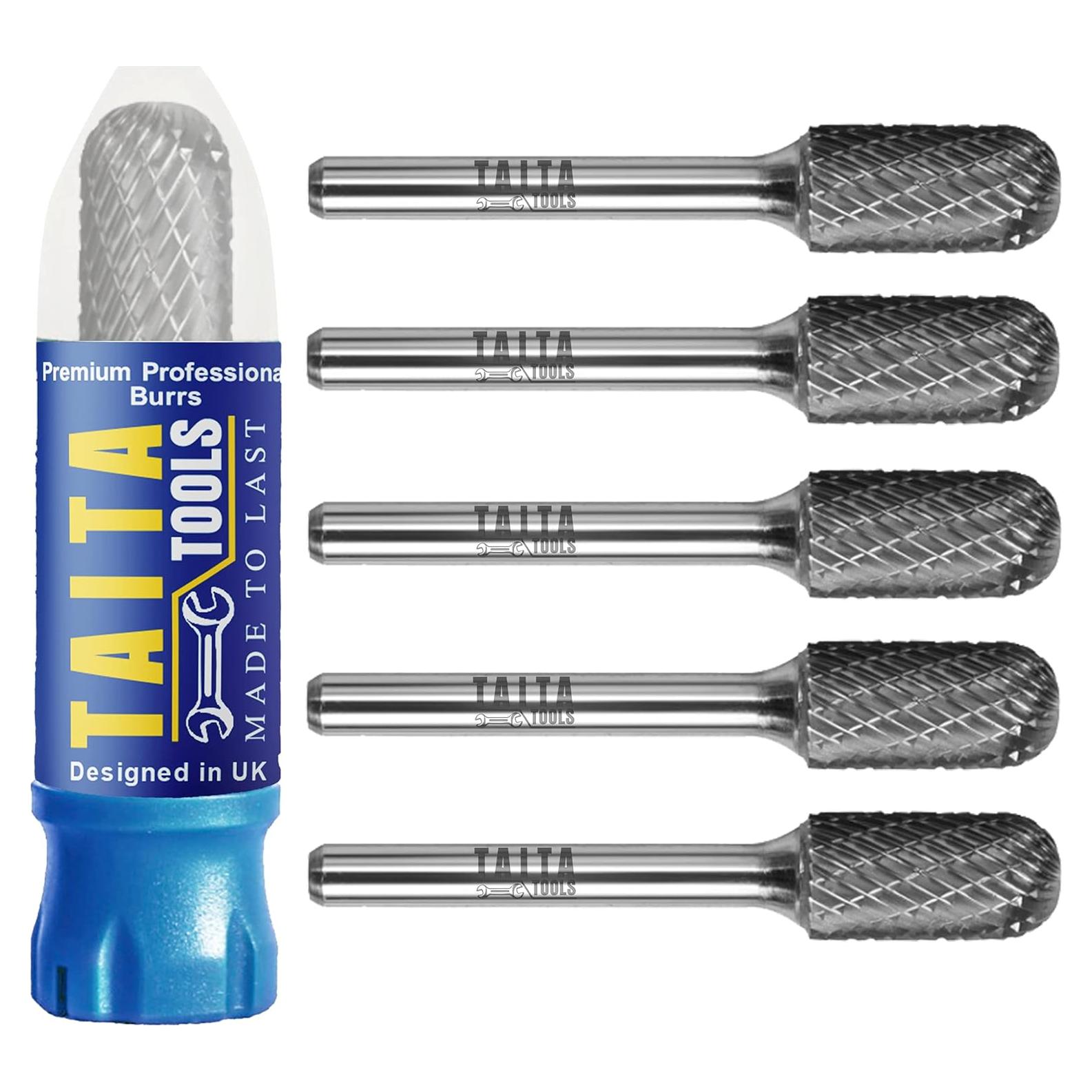 Fresa de Carburo TaitaTools 1/4" Doble Corte 5PCs