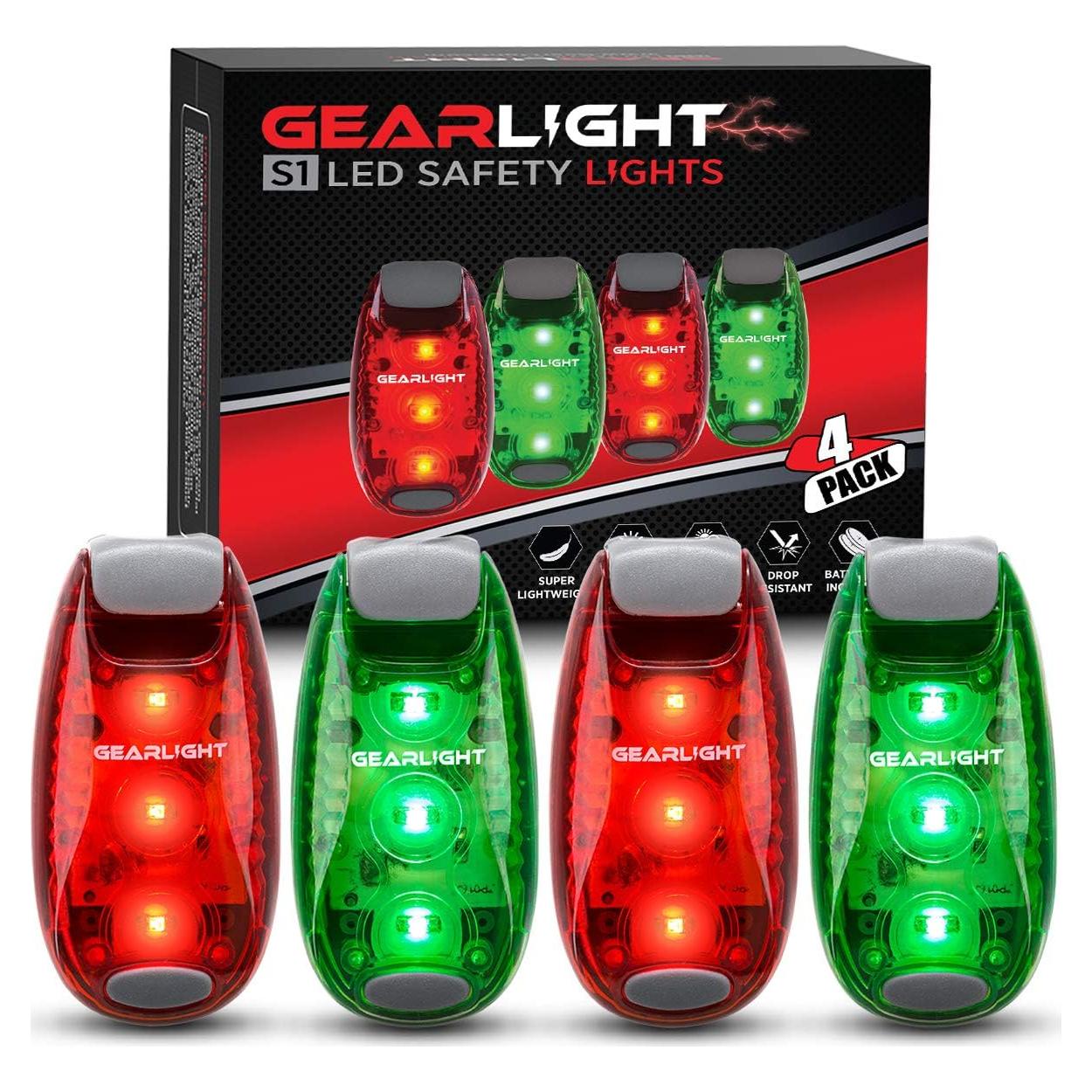 Juego de Luces Recargables GearLight para Bicicleta - 4 Piezas