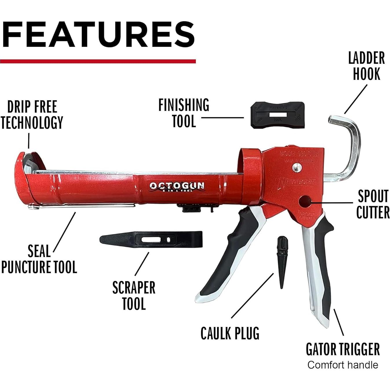 Pistola de Calafateo Newborn 930-GTD Sin Goteo 10:1
