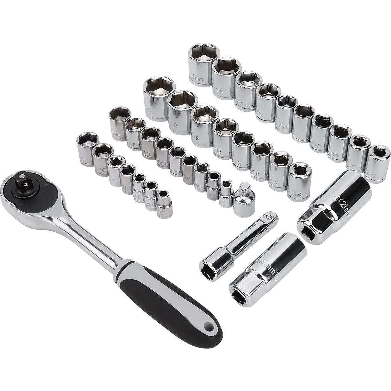 Conjunto de Herramientas de Mano 173 Piezas Amazon Basics