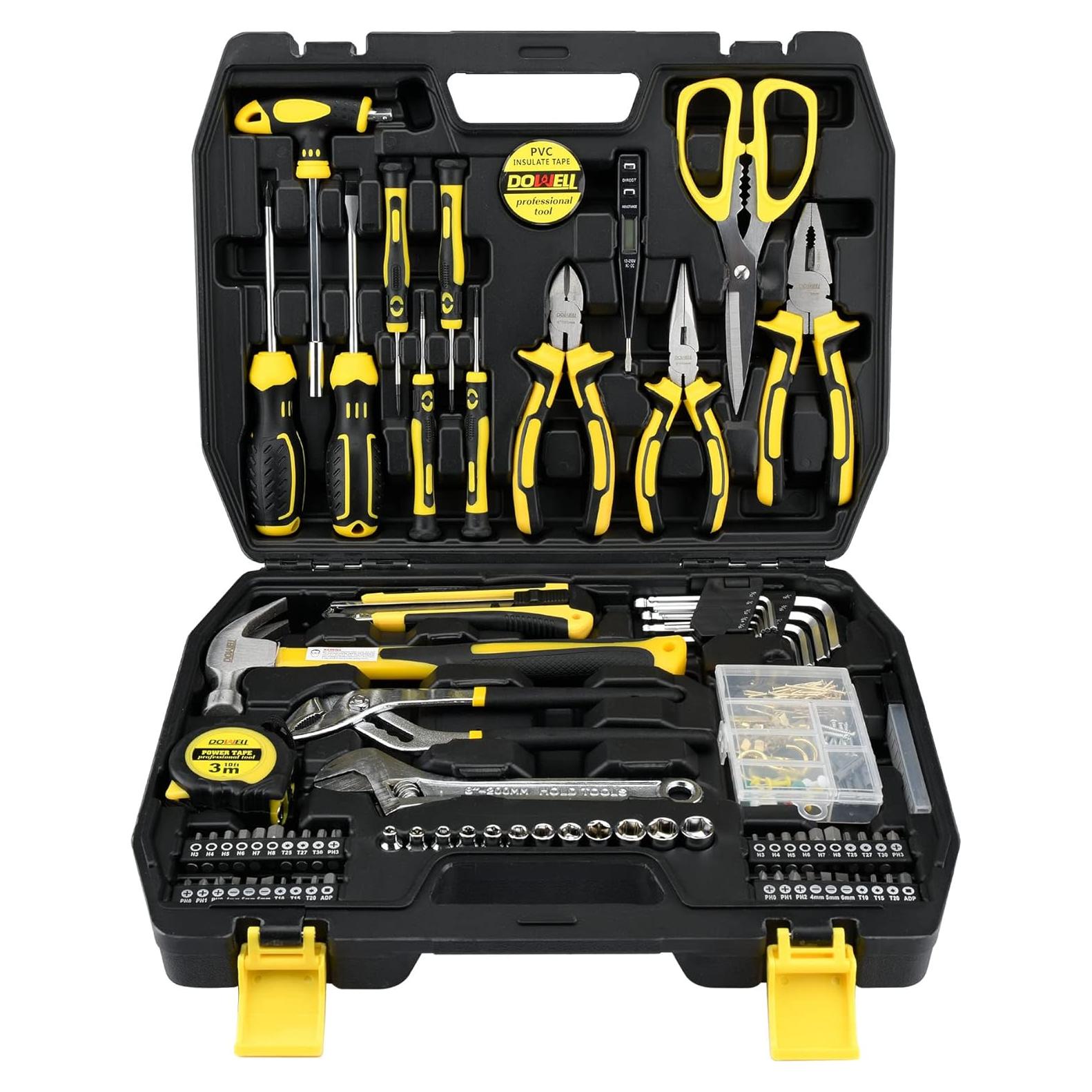 Juego de Herramientas DOWELL 185 Piezas con Caja de Almacenamiento