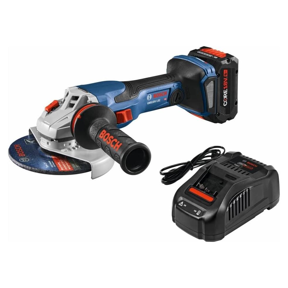 Amoladora Angular Bosch GWS18V-13C 18V 5-6" con Batería 8 Ah