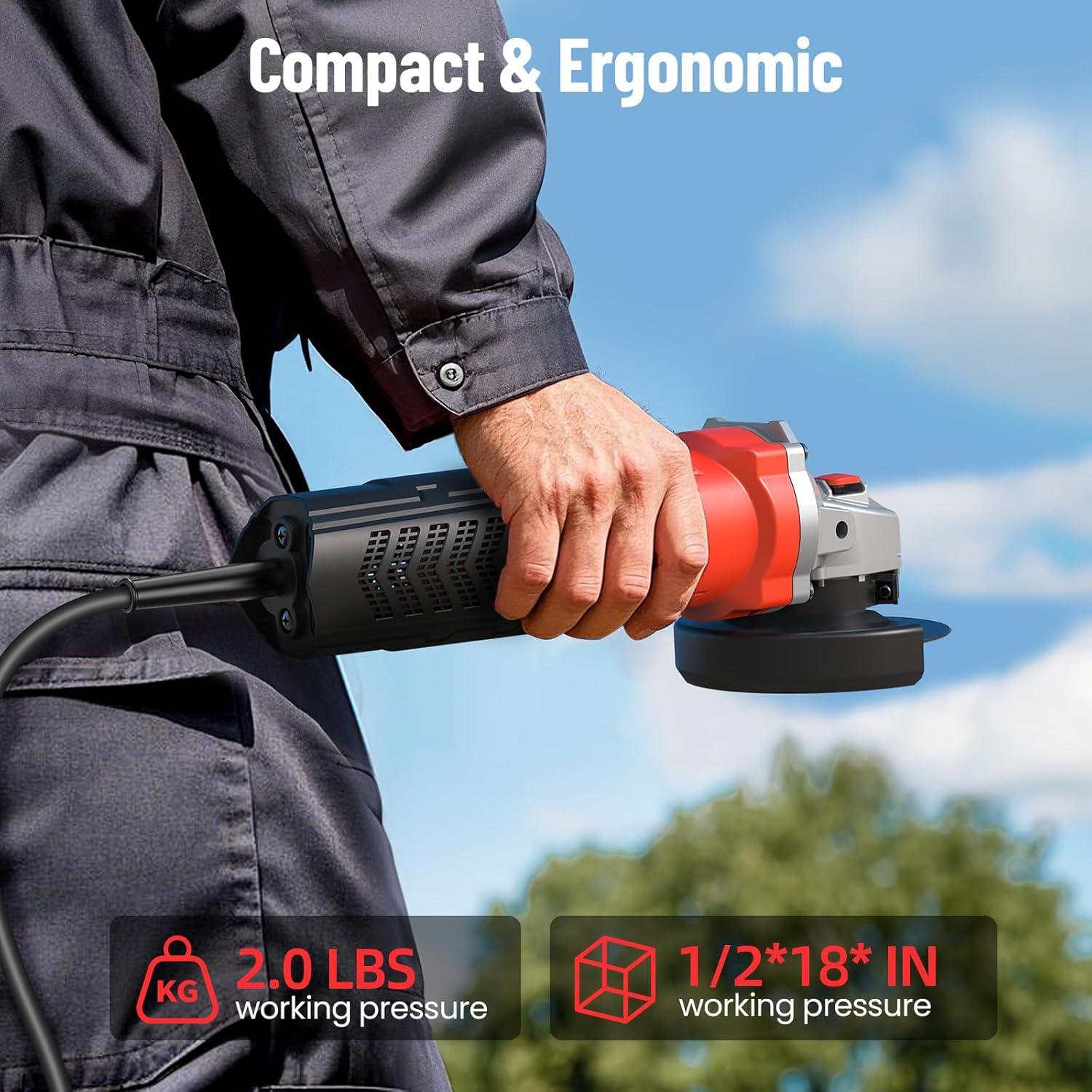 Amoladora Angular Avhrit 1200W 4.5" 13000 RPM Ergonómica