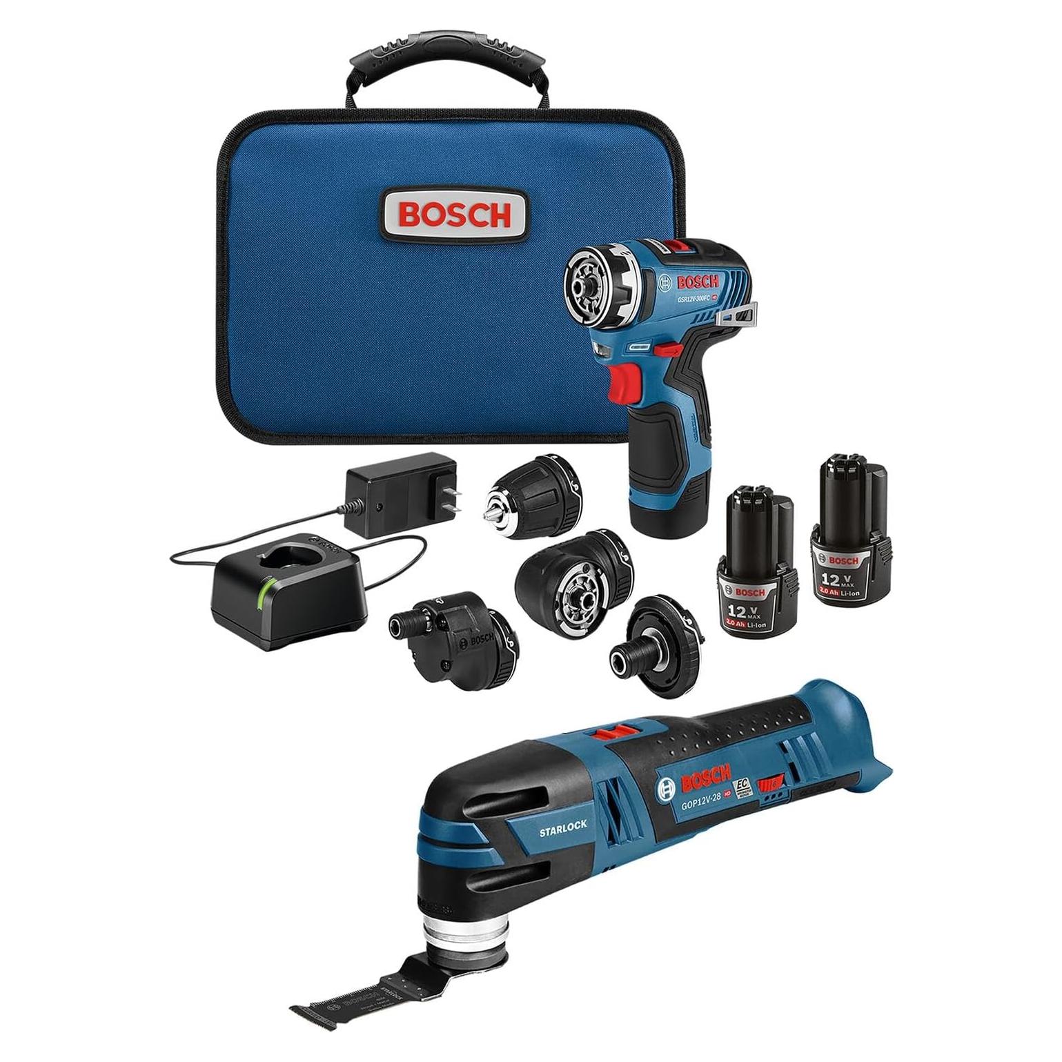 Kit Combo Bosch 12V Max Taladro Chameleon y Multiuso Starlock