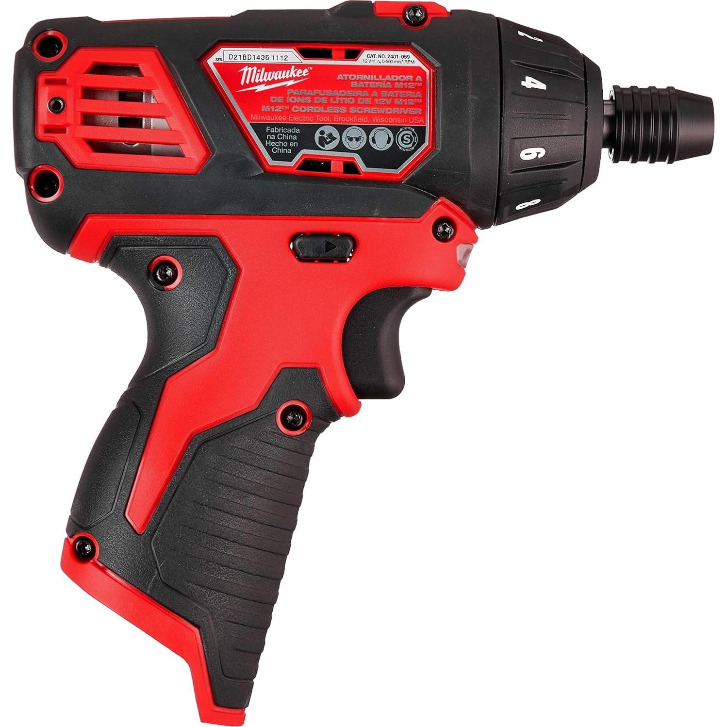 Destornillador Inalámbrico Milwaukee M12 12V 1/4" Hexagonal