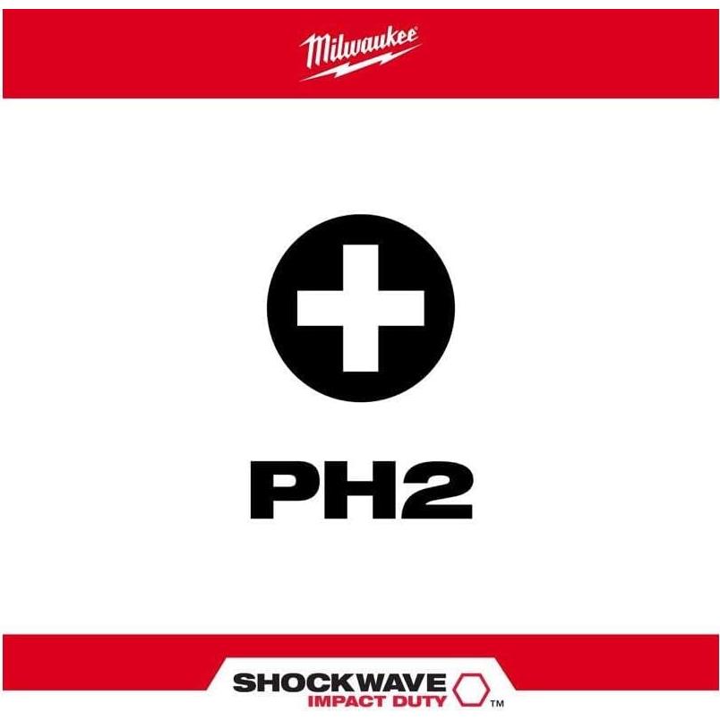 Broca de Poder Phillips #2 Milwaukee 8.89 cm Paquete de 5